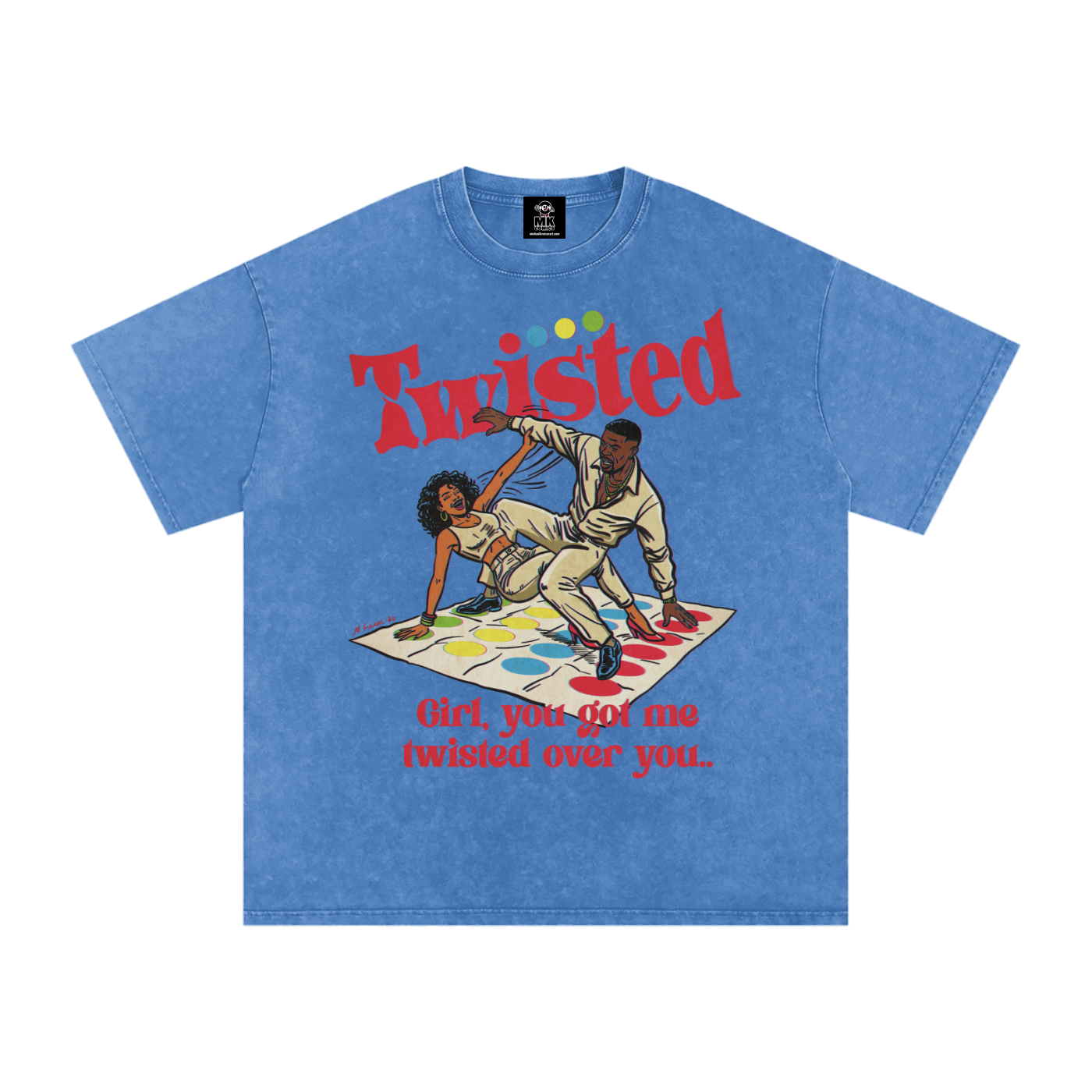 Twisted - Snow Washed Oversized Cotton T-Shirt