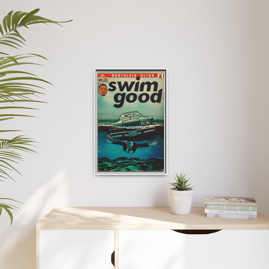 Swim Good - Matte Canvas, Framed (Multi-color)