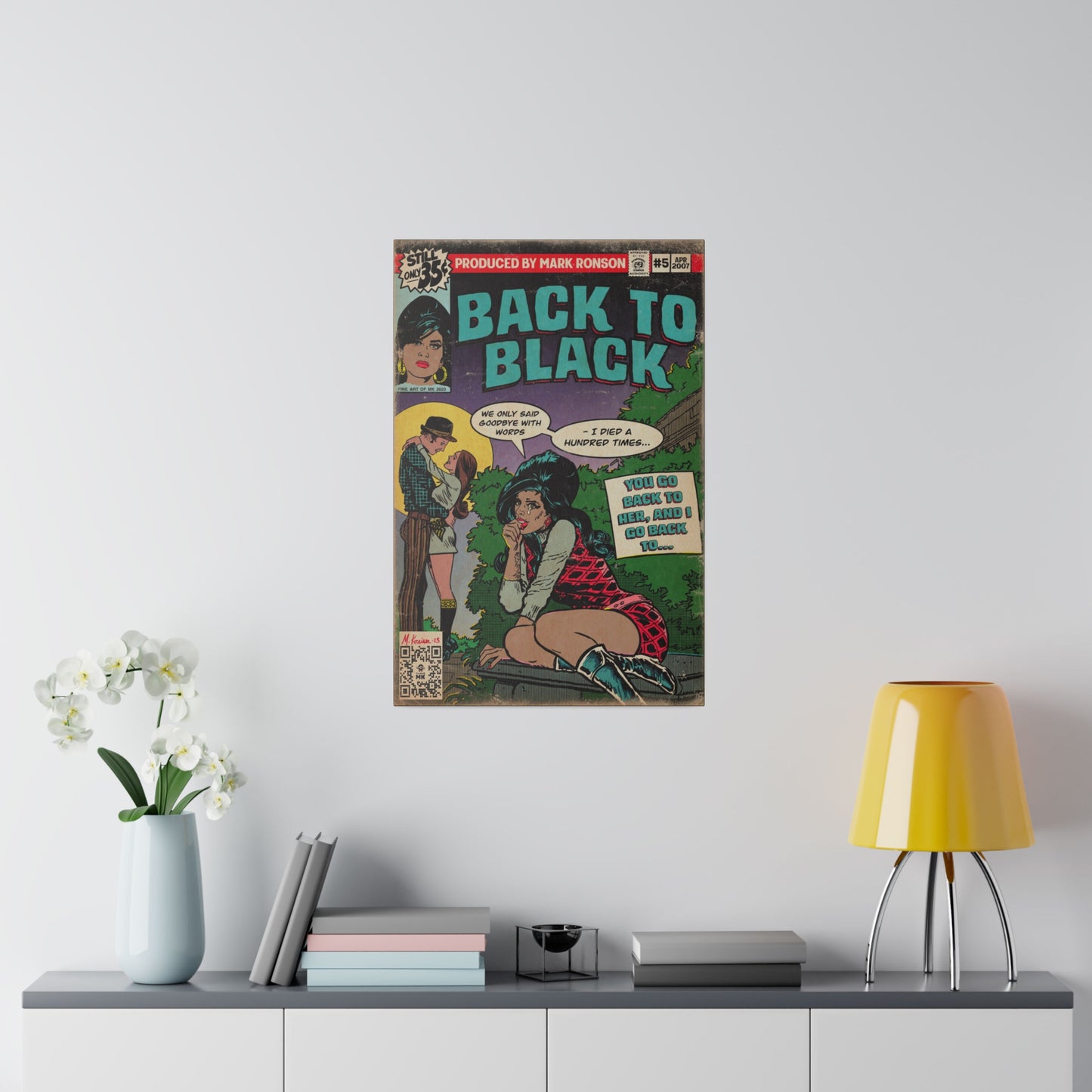 Amy Winehouse - Back to Black - Matte Canvas, Stretched, 0.75"