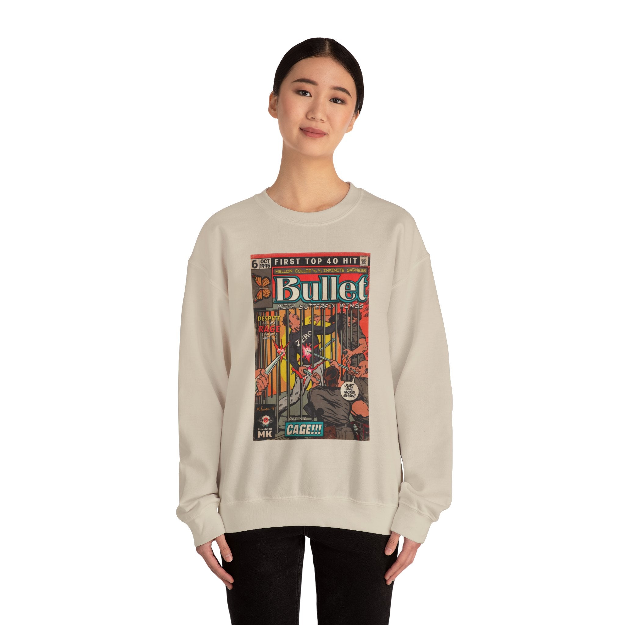 Bullet With Butterfly Wings - Unisex Heavy Blend™ Crewneck Sweatshirt