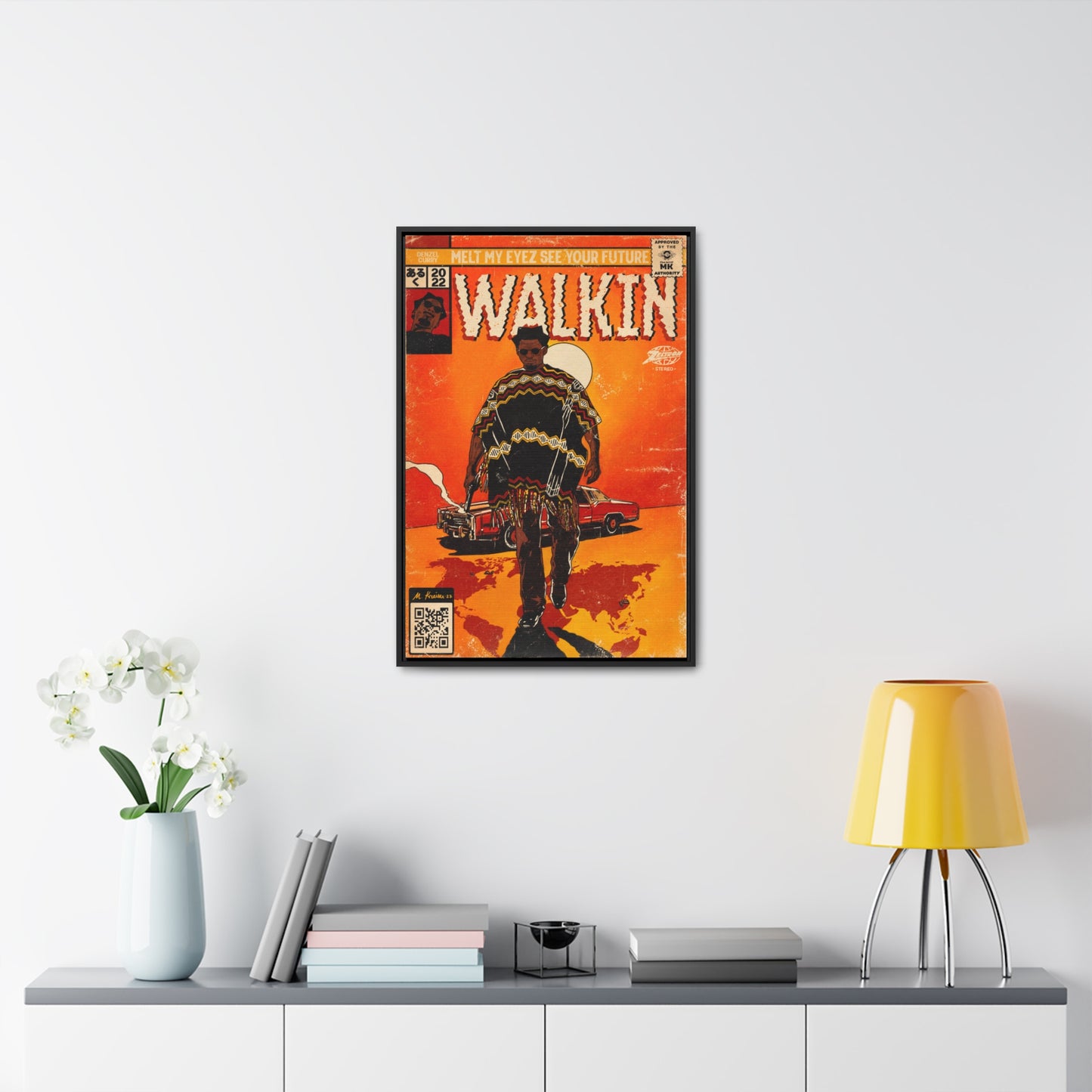 Denzel Curry - Walkin’ - Gallery Canvas Wraps, Vertical Frame