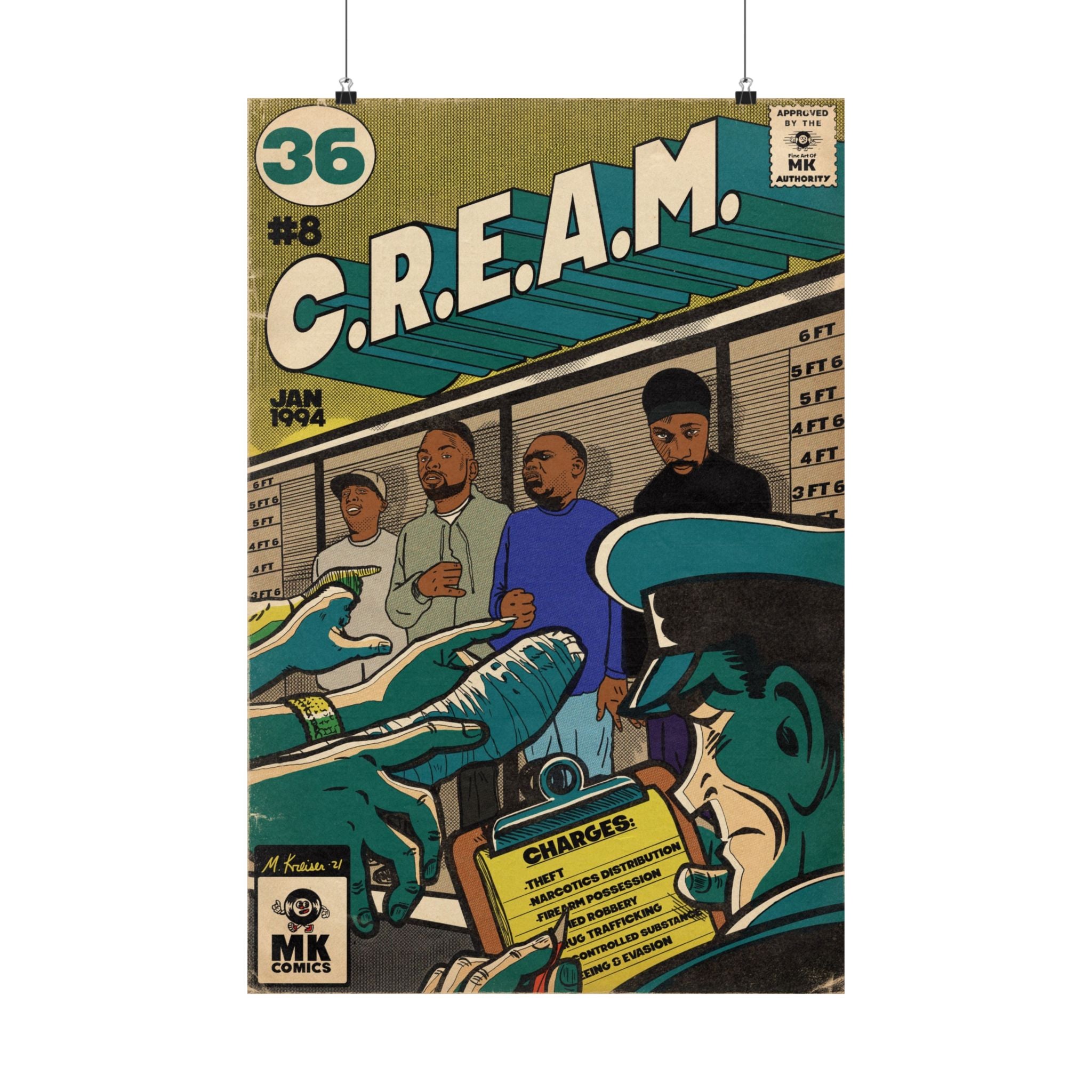 C.R.E.A.M - Comic Book Art - Vertical Matte Poster