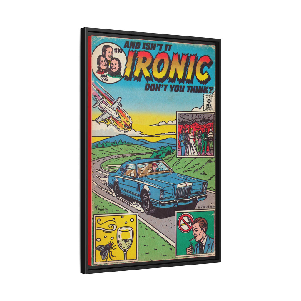 Ironic - Matte Canvas, Framed (Multi-color)