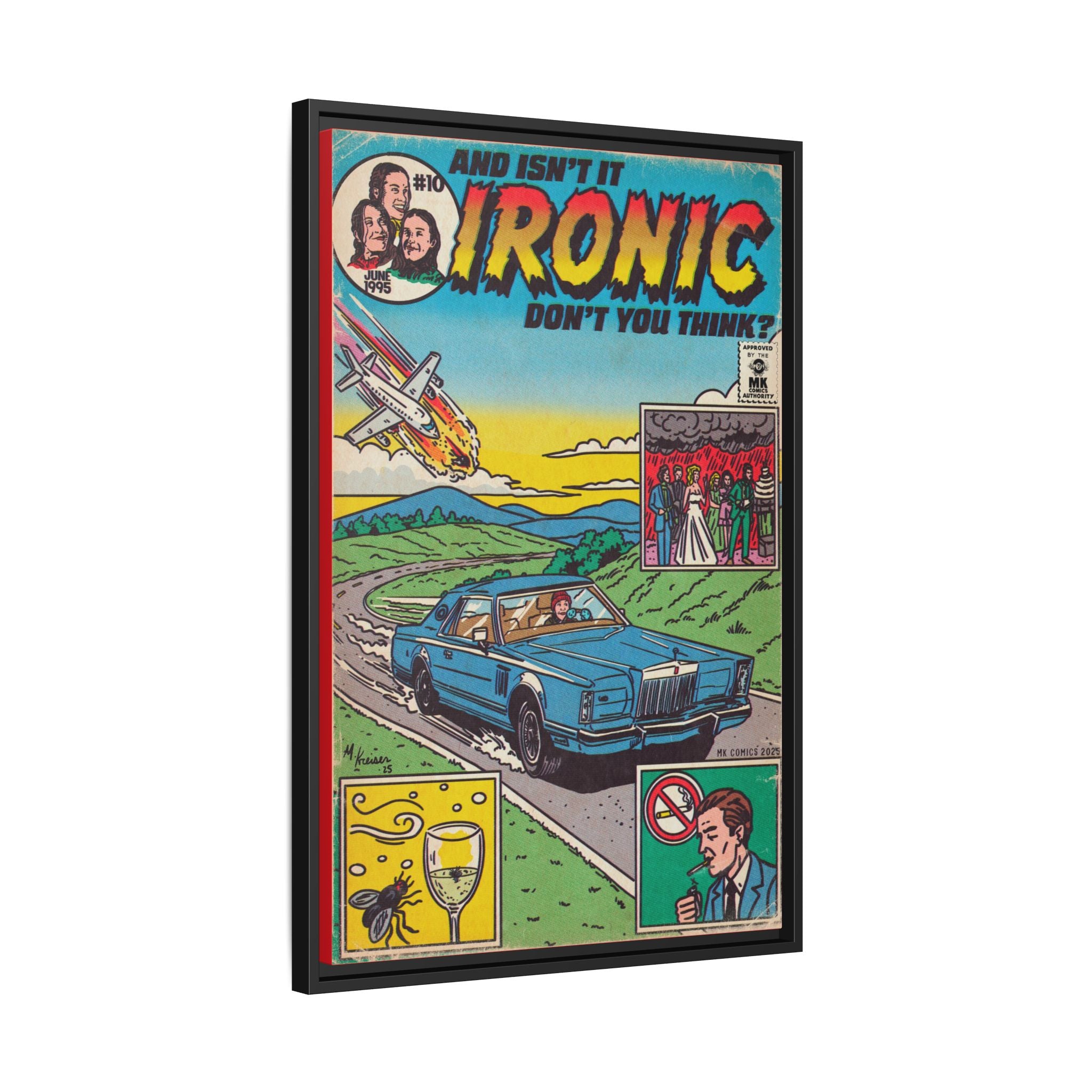 Ironic - Matte Canvas, Framed (Multi-color)