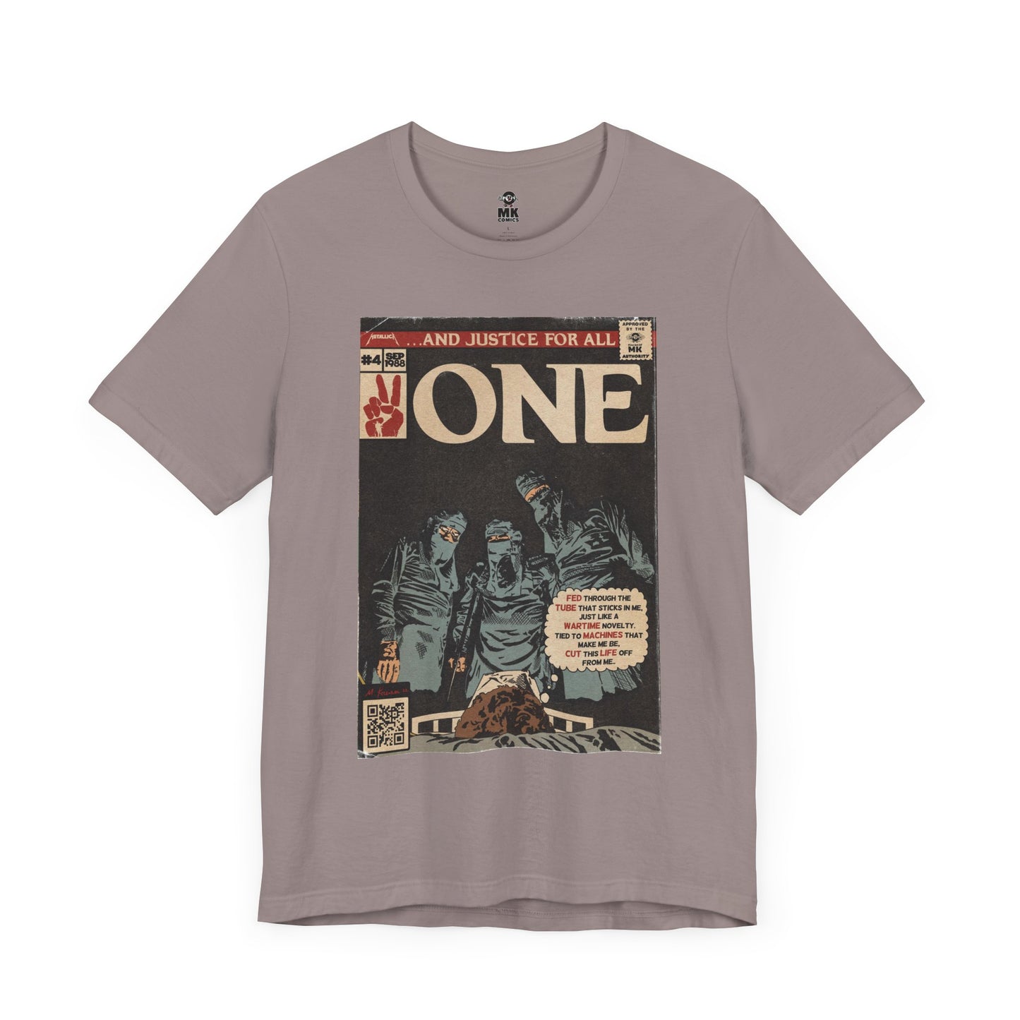 Metallica- One - Comic Book Art - Unisex Jersey Short Sleeve Tee