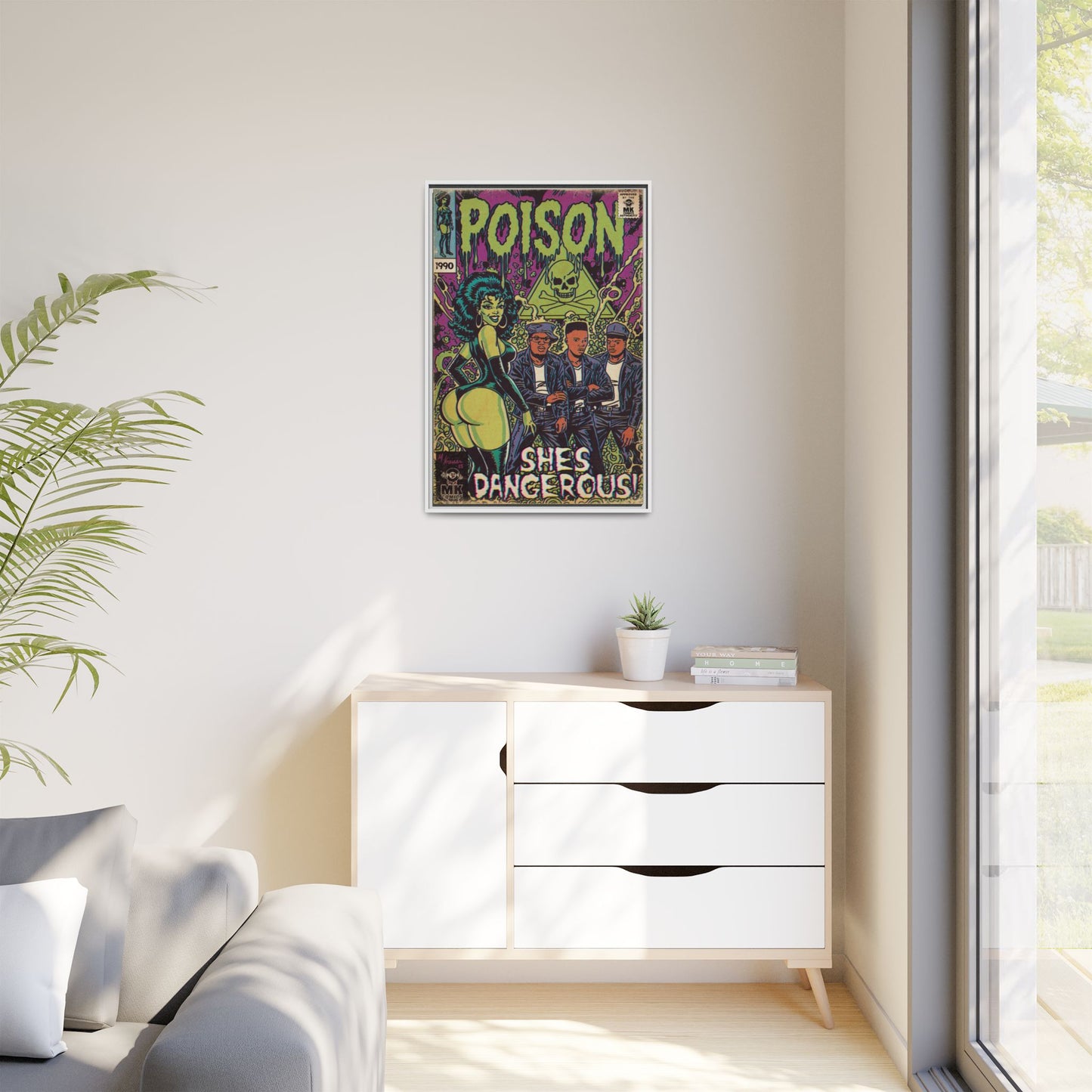Poison - Matte Canvas, Framed (Multi-color)