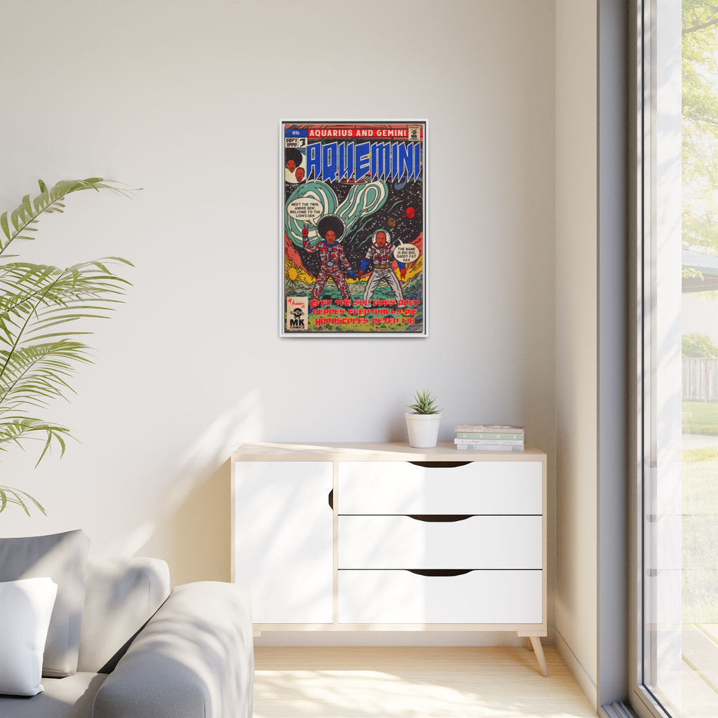 Aquemini - Comic Book Art - Matte Canvas, Framed (Multi-color)