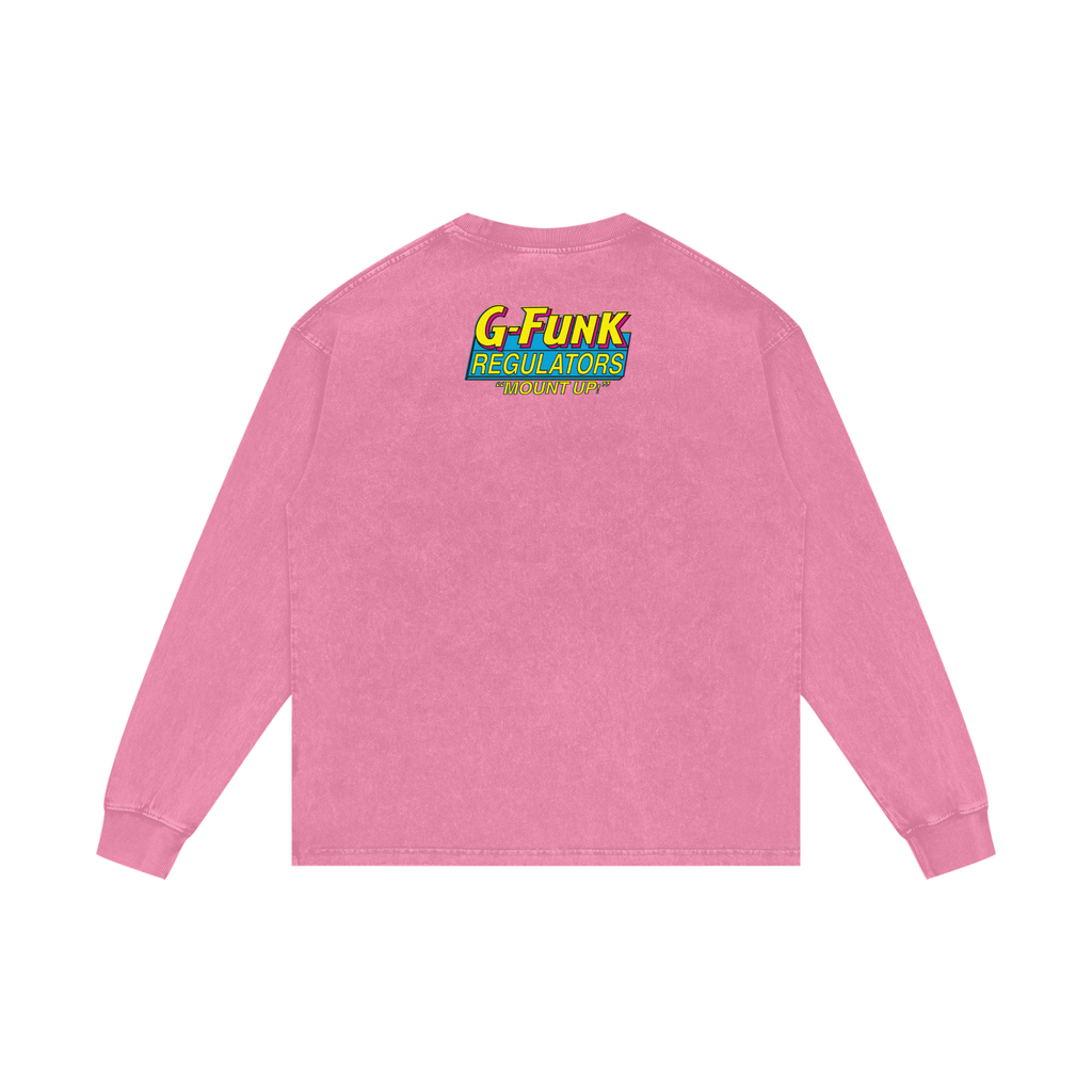 Regulate - Acid Wash Oversize Long Sleeve T-Shirt