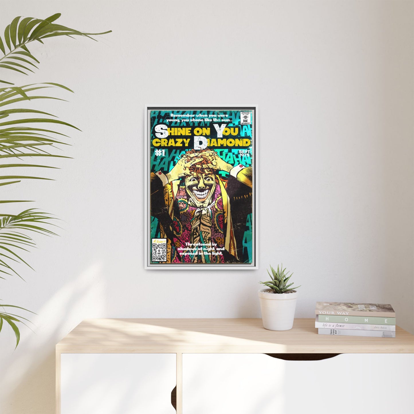 Pink Floyd - Shine on You crazy Diamond -  Gallery Canvas Wraps, Vertical Frame