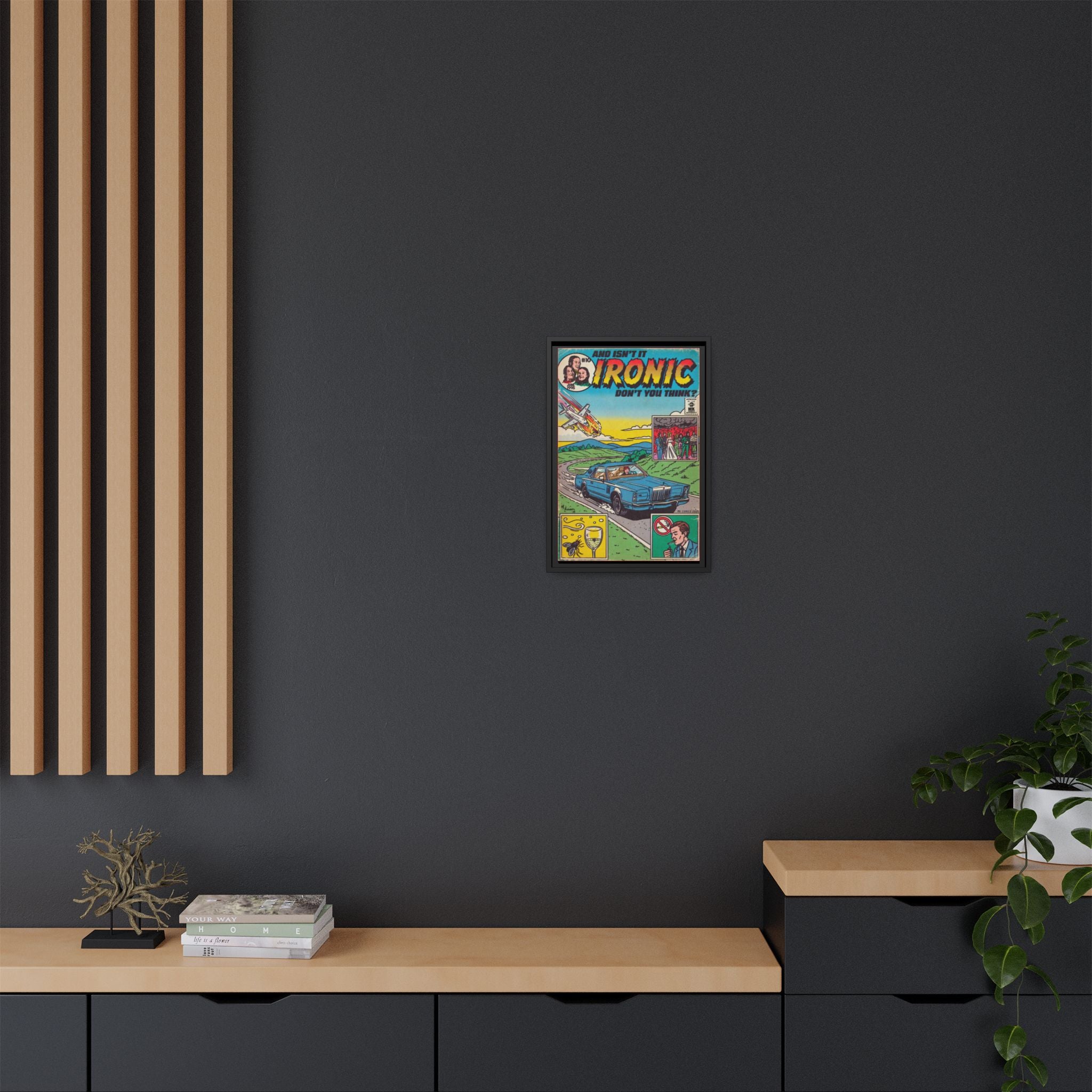 Ironic - Matte Canvas, Framed (Multi-color)