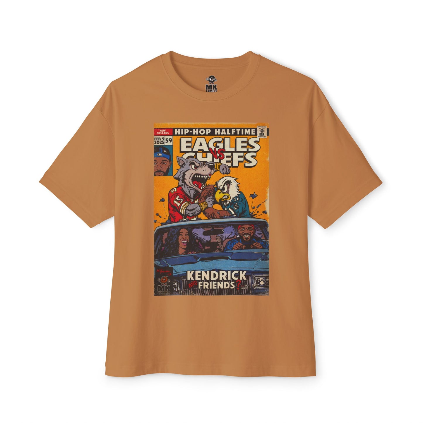 Kendrick & SZA - 2025 Halftime - Eagles vs Chiefs - Unisex Oversized Boxy Tee