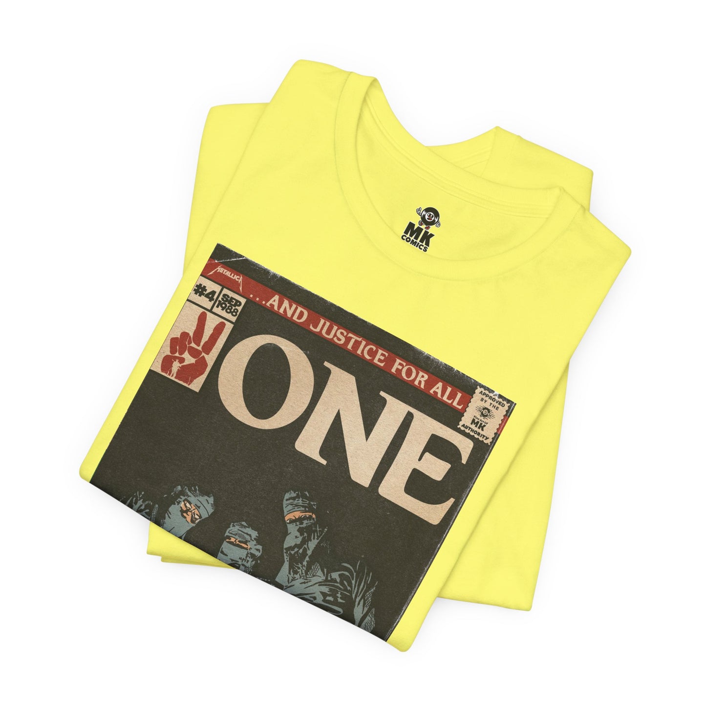 Metallica- One - Comic Book Art - Unisex Jersey Short Sleeve Tee