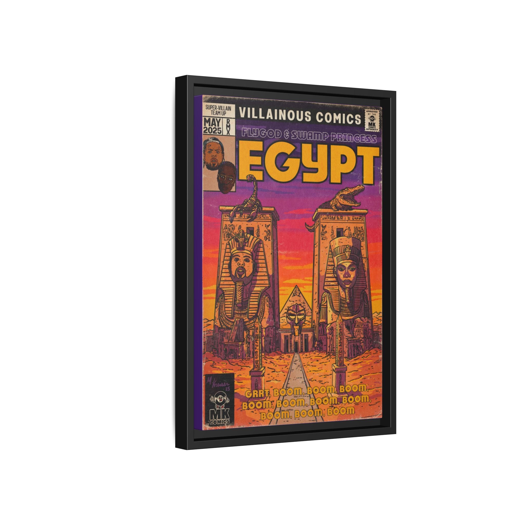 Egypt Remix - Matte Canvas, Framed (Multi-color)