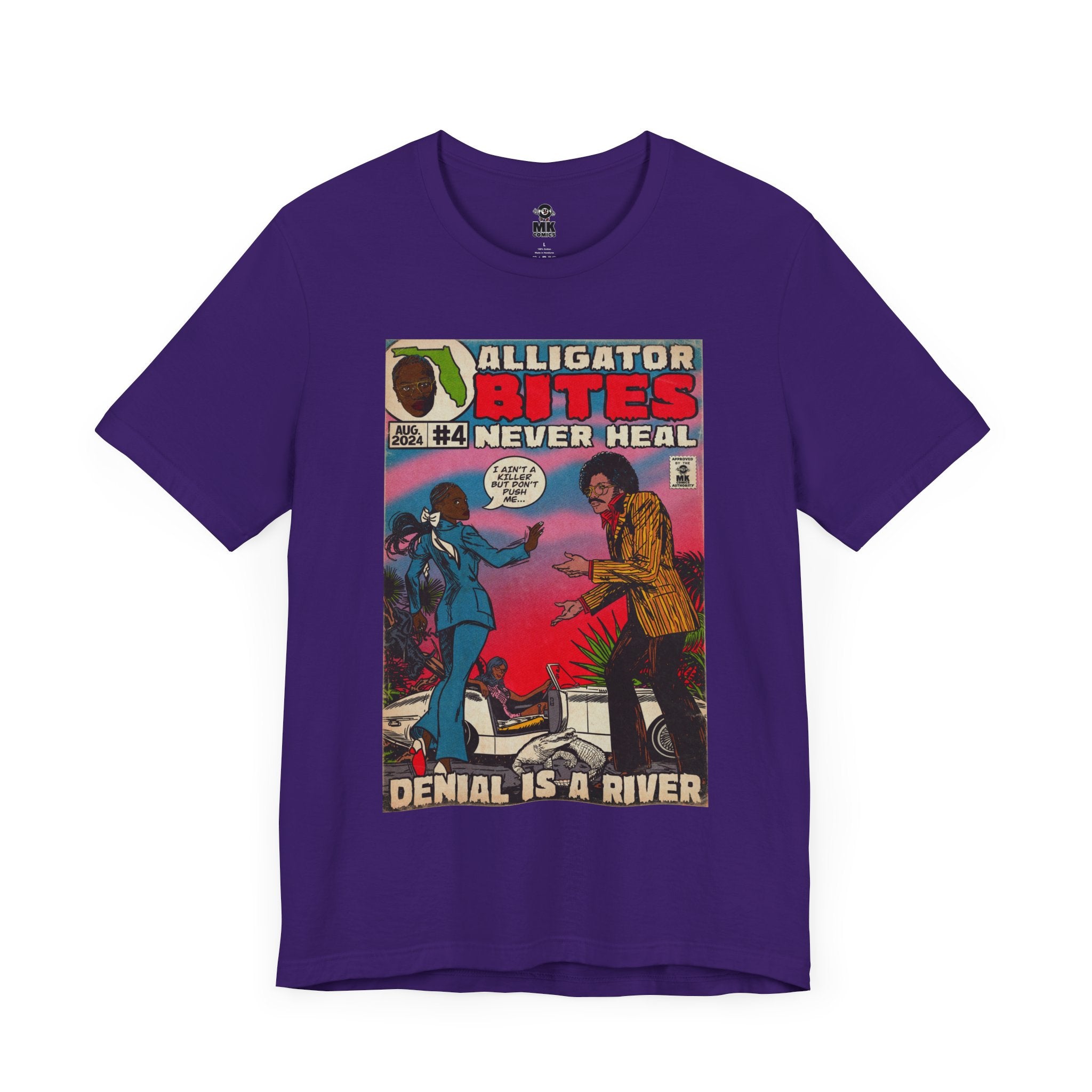 Denial is a River - Alligator Bites - Unisex Jersey Short Sleeve Tee