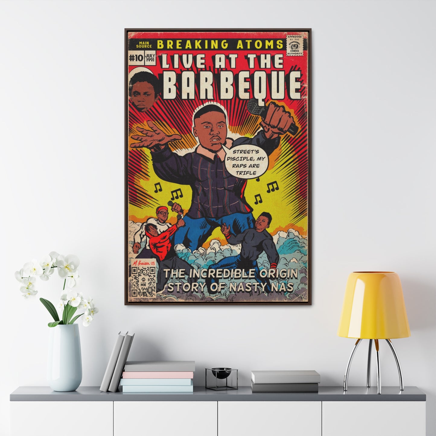 Main Source & Nas - Live at the Barbeque - Gallery Canvas Wraps, Vertical Frame