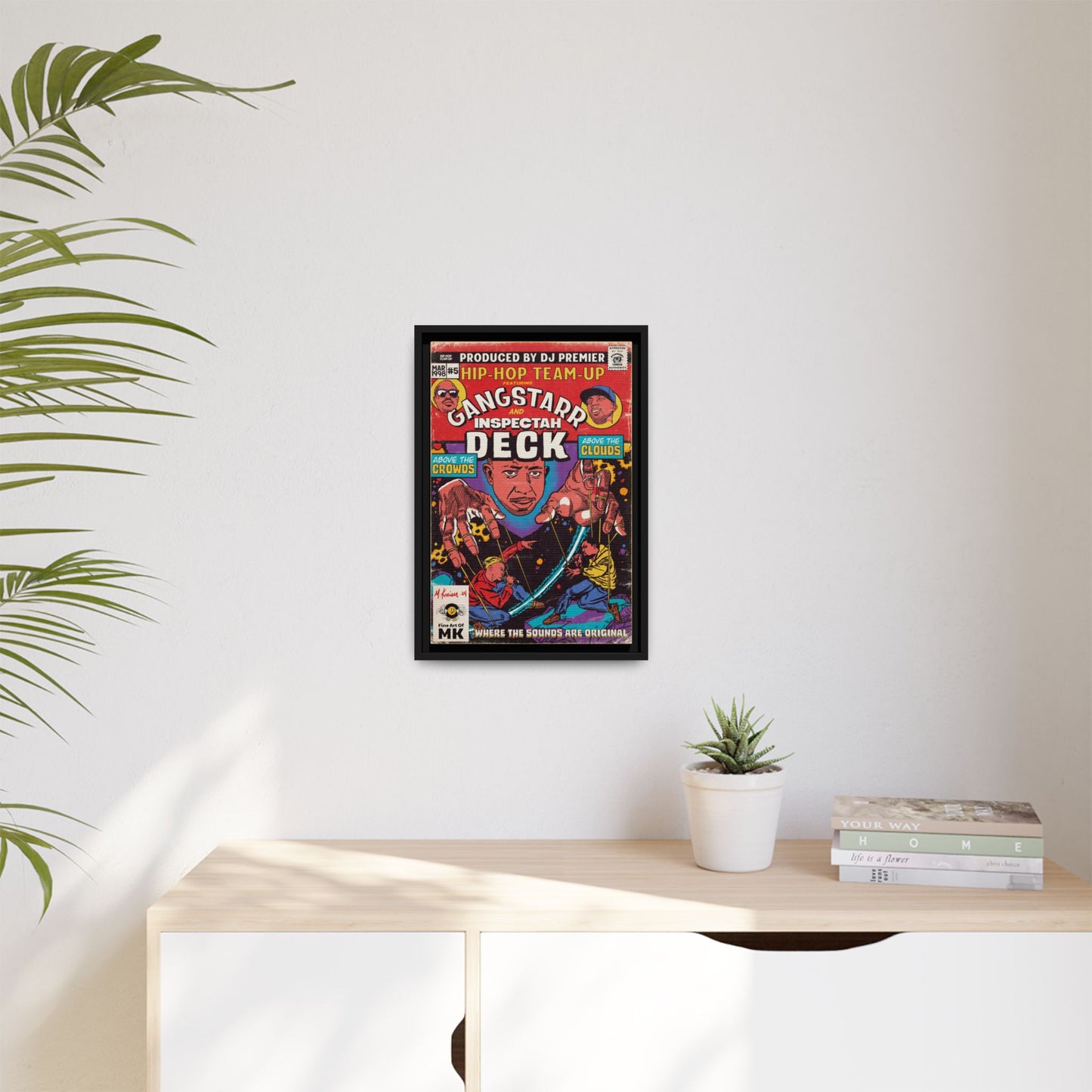 Gang Starr & Inspectah Deck - Above The Clouds - Gallery Canvas Wraps, Vertical Frame