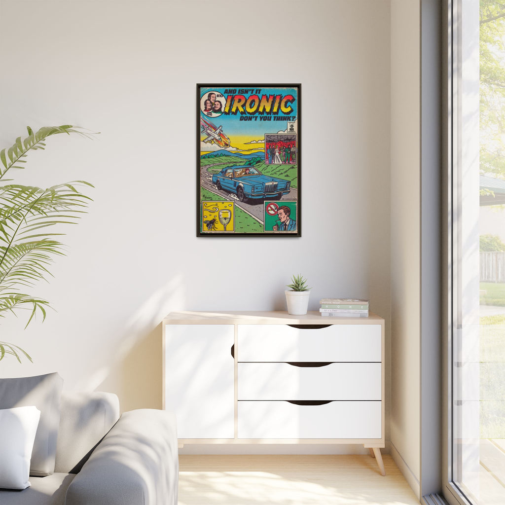 Ironic - Matte Canvas, Framed (Multi-color)
