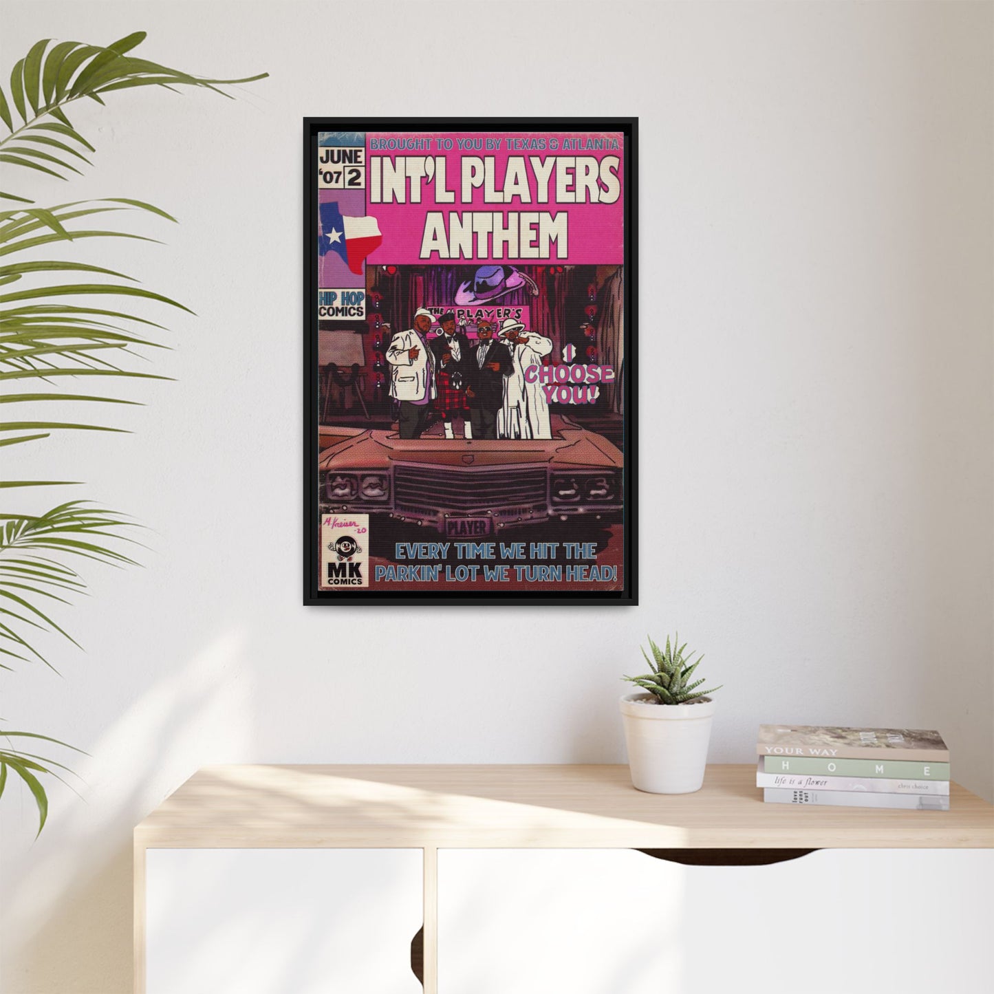 Int’l Players Anthem - Matte Canvas, Framed (Multi-color)