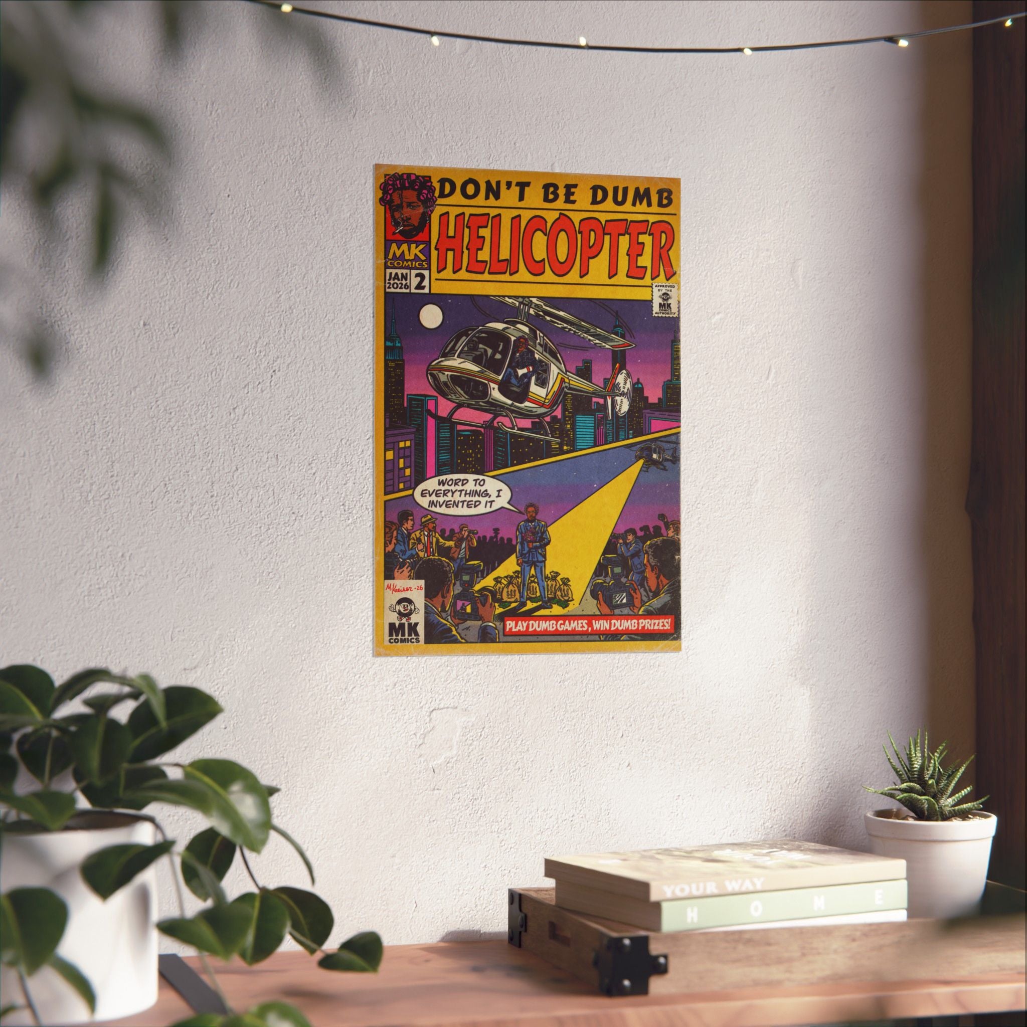 Helicopter - Matte Vertical Posters