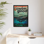 Swim Good - Matte Canvas, Framed (Multi-color)