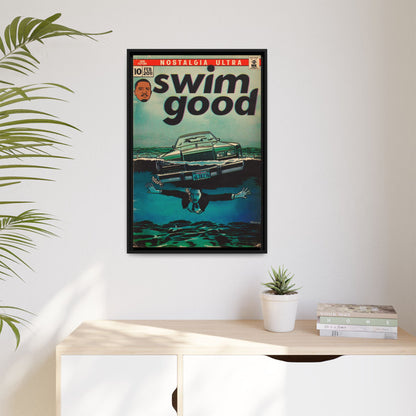 Swim Good - Matte Canvas, Framed (Multi-color)