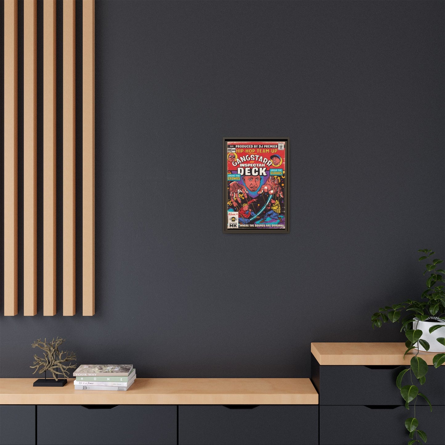 Gang Starr & Inspectah Deck - Above The Clouds - Gallery Canvas Wraps, Vertical Frame