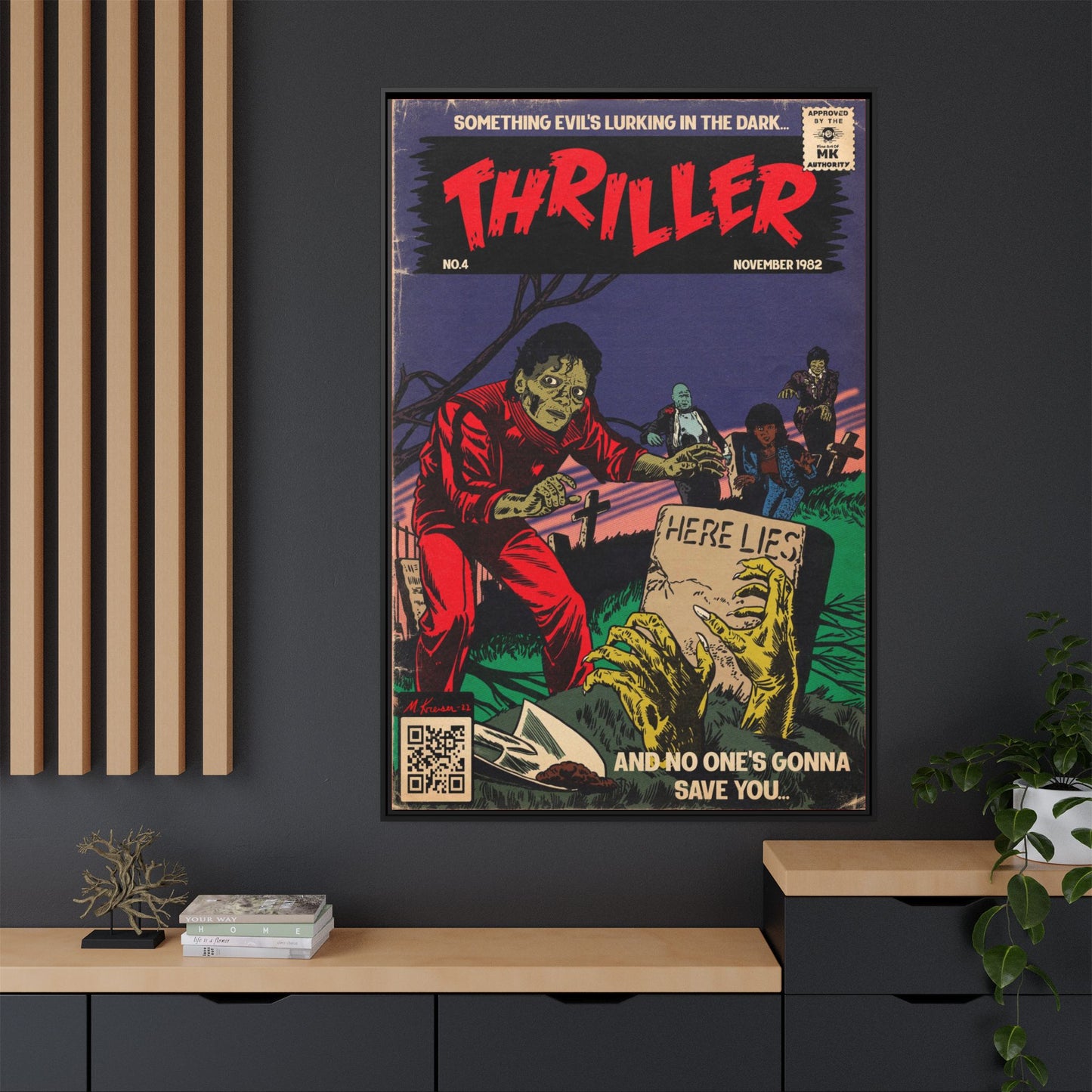 Michael Jackson- Thriller - Gallery Canvas Wraps, Vertical Frame