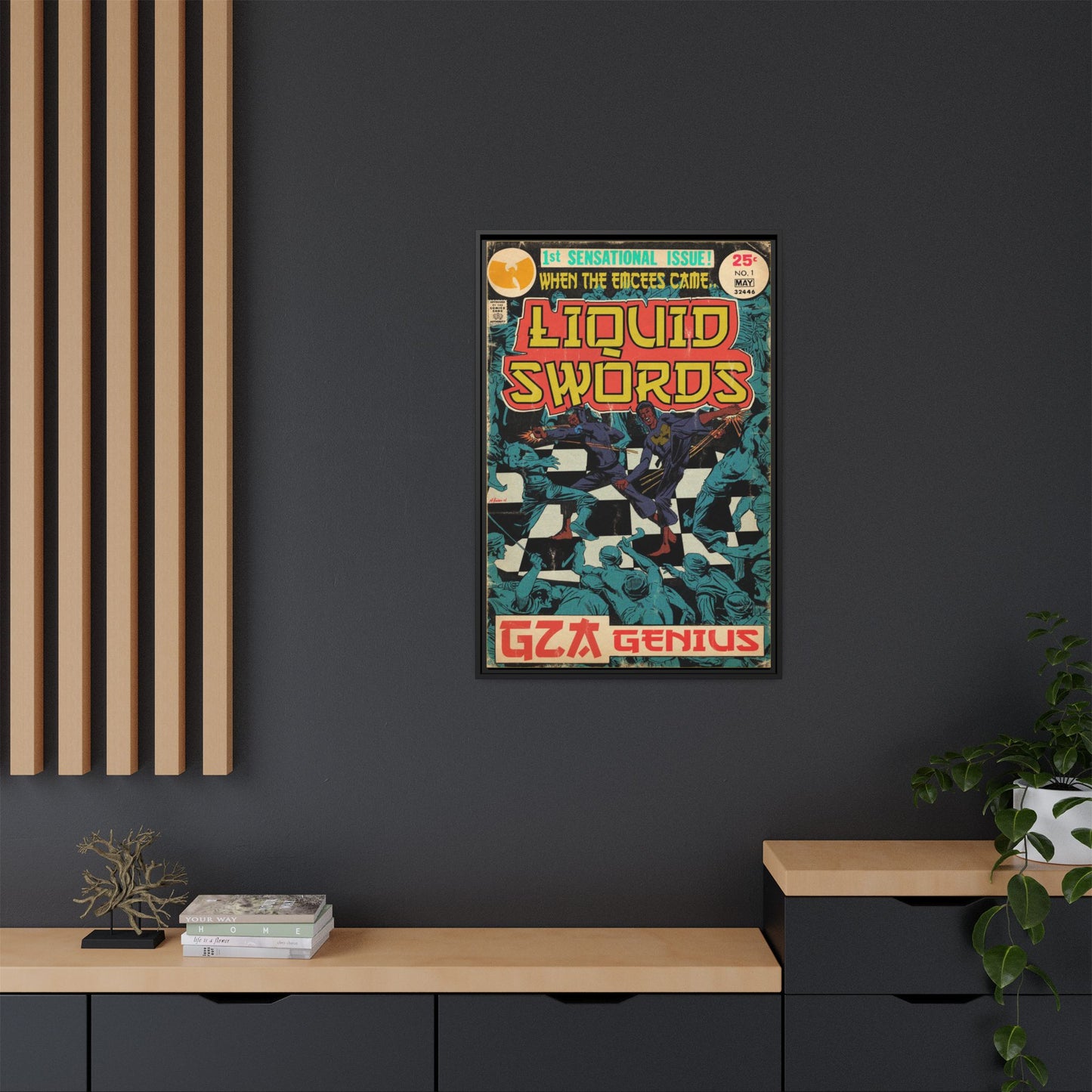 GZA/Genius - Liquid Swords - Gallery Canvas Wraps, Vertical Frame