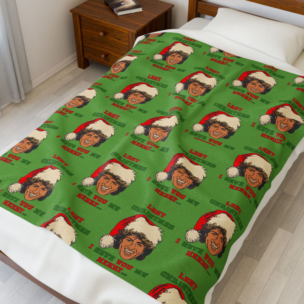 Last Christmas I Gave you my Heart - Velveteen Plush Blanket