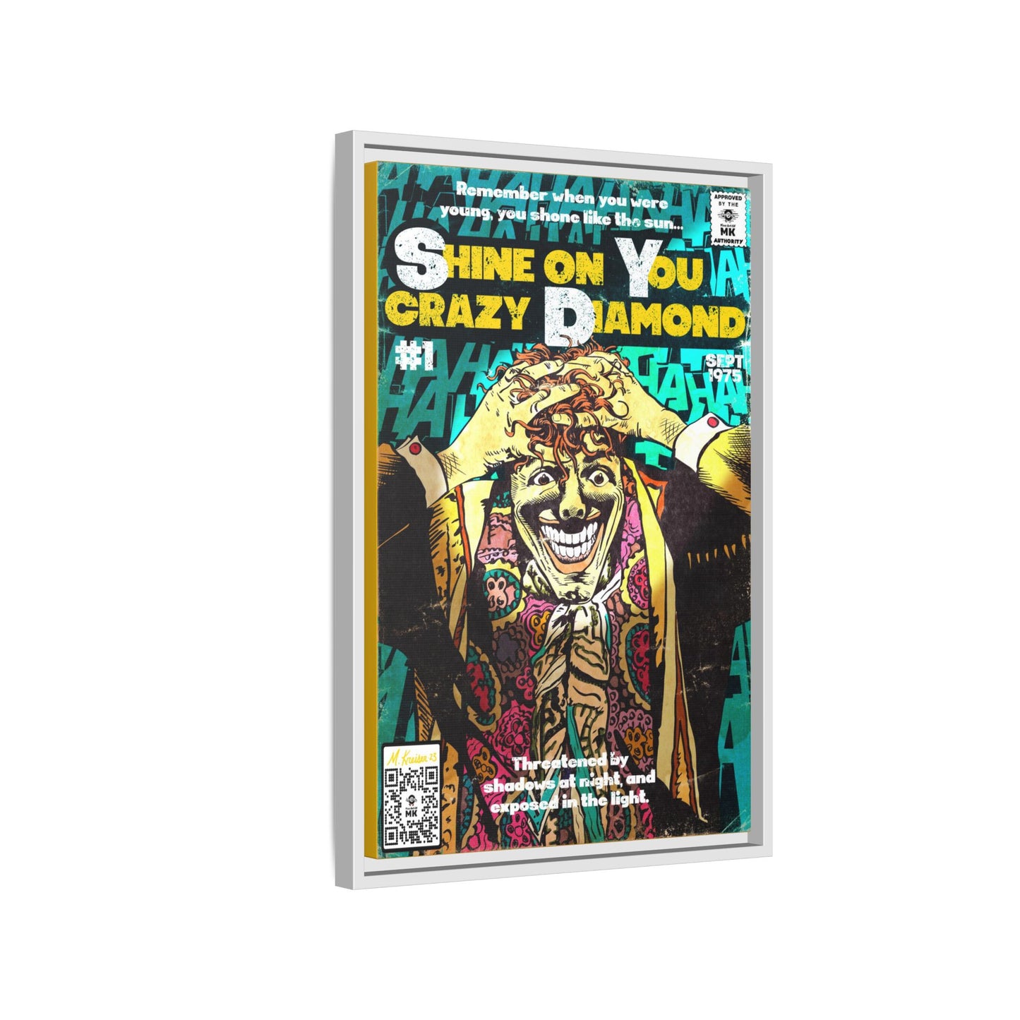 Pink Floyd - Shine on You crazy Diamond -  Gallery Canvas Wraps, Vertical Frame