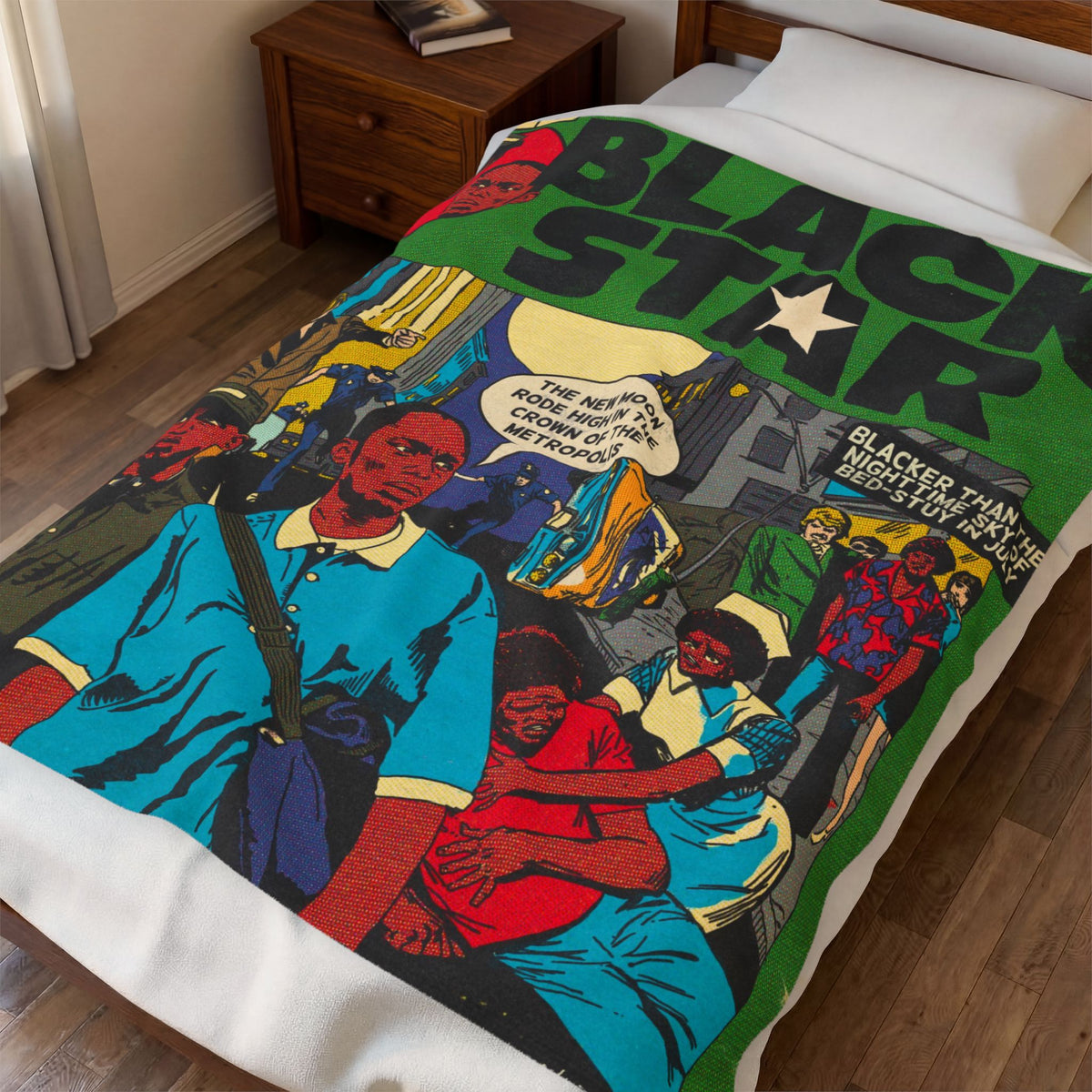 Black Star - Velveteen Plush Blanket