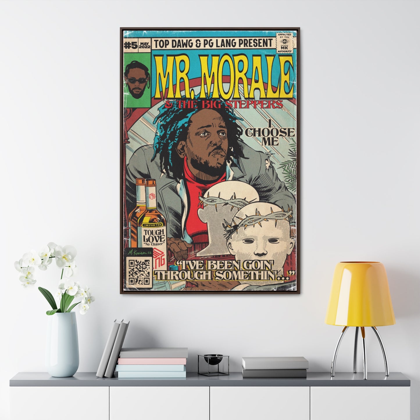 Kendrick Lamar - Mr. Morale & The Big Steppers - Gallery Canvas Wraps, Vertical Frame