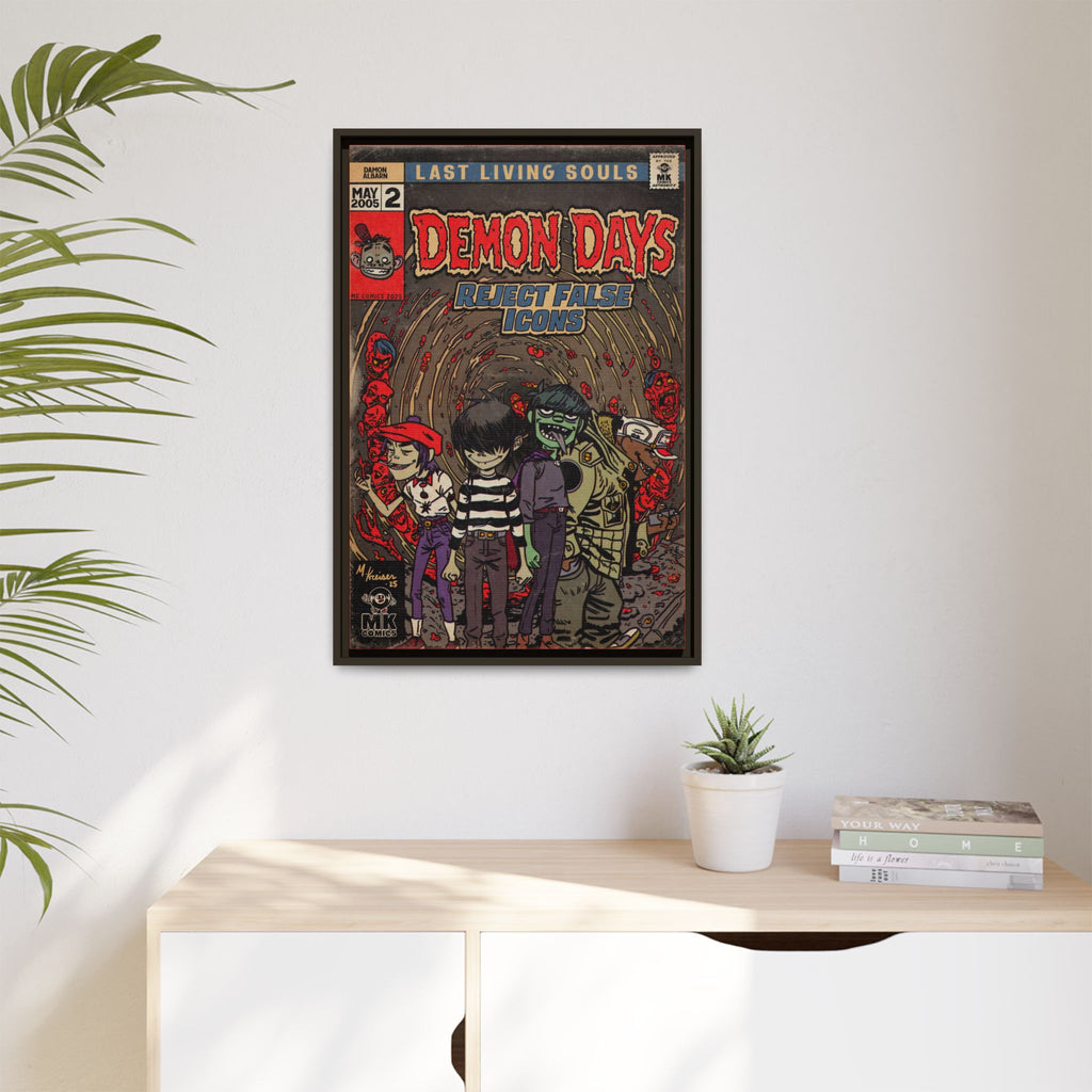 Demon Days - Matte Canvas, Framed (Multi-color)