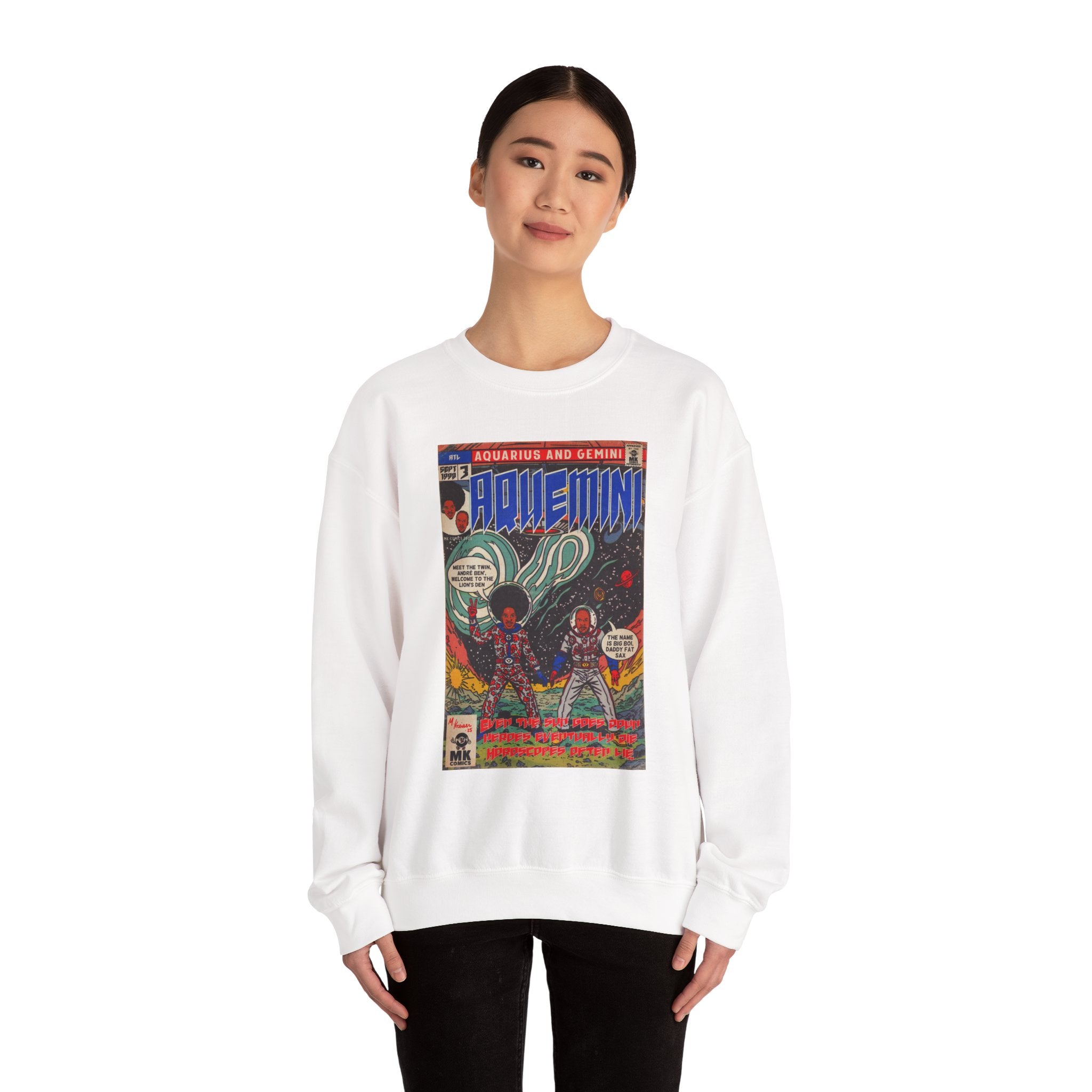 Aquemini - Comic Book Art - Unisex Heavy Blend™ Crewneck Sweatshirt