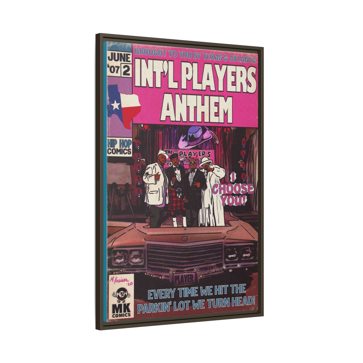 Int’l Players Anthem - Matte Canvas, Framed (Multi-color)