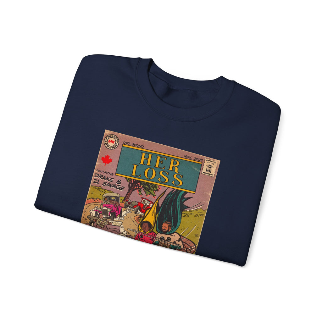 Her Loss - Unisex Heavy Blend™ Crewneck Sweatshirt