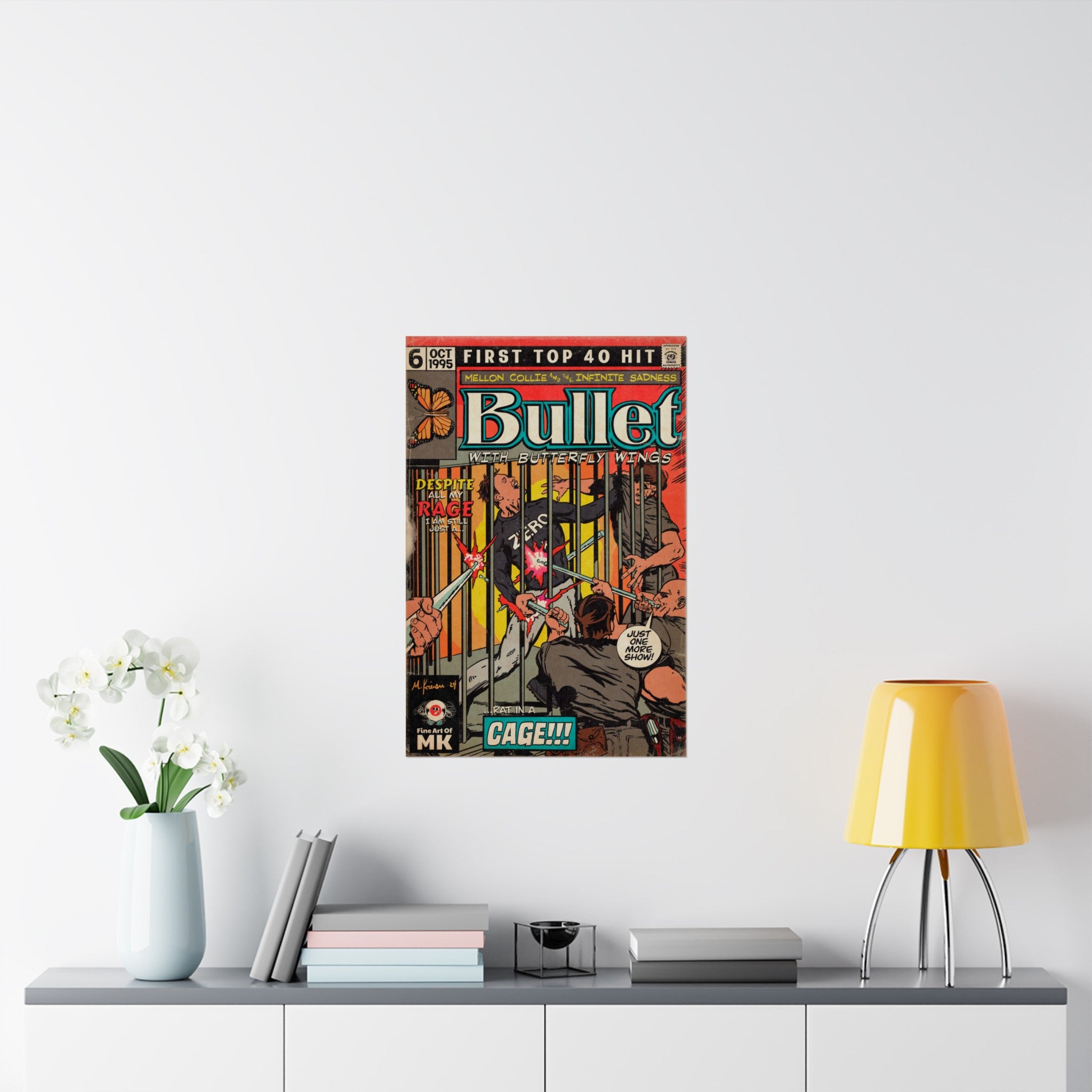 Bullet With Butterfly Wings - Matte Vertical Poster
