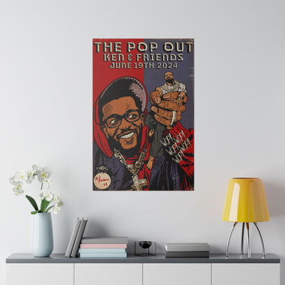 Kendrick Lamar - The Pop Out - Matte Canvas, Stretched, 0.75"