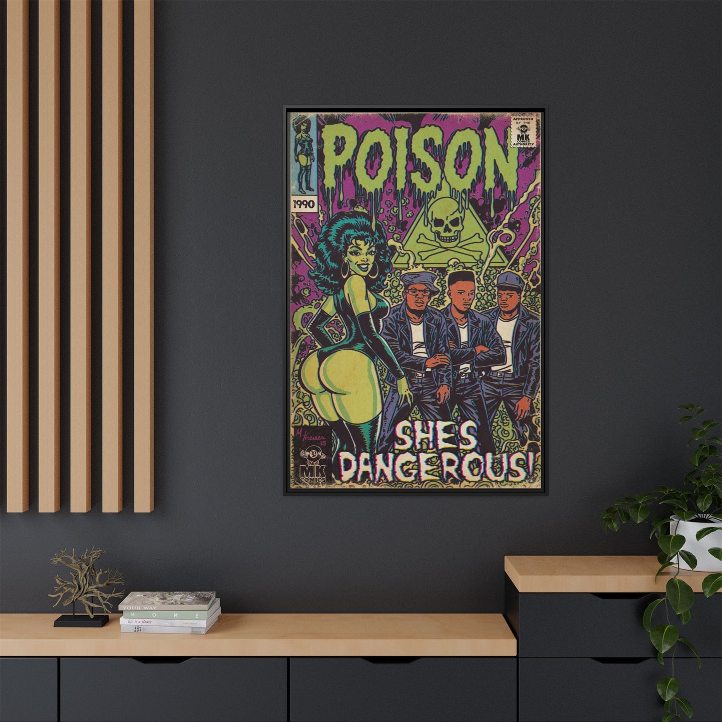 Poison - Matte Canvas, Framed (Multi-color)