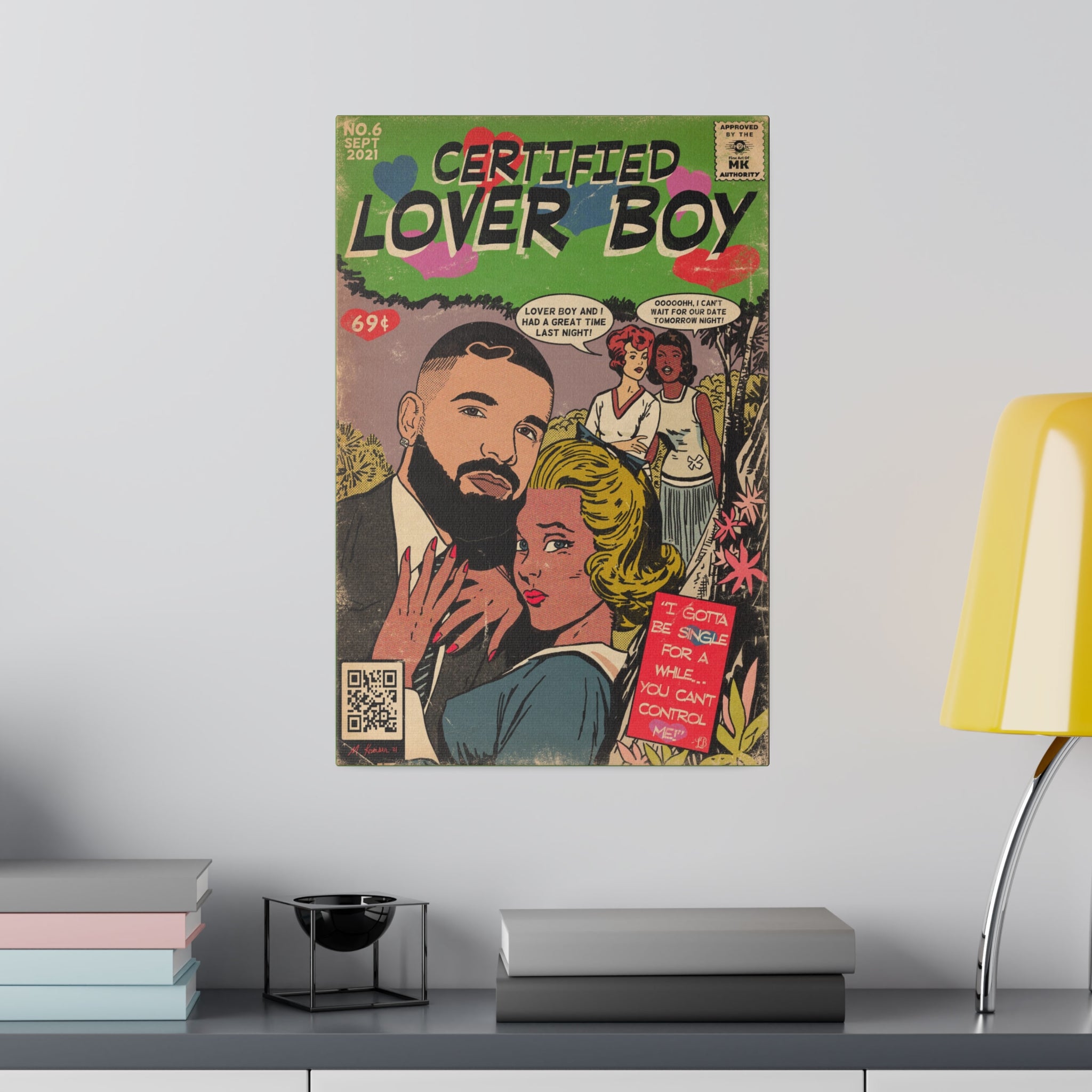 Certified Lover Boy - Matte Canvas, Stretched, 0.75"