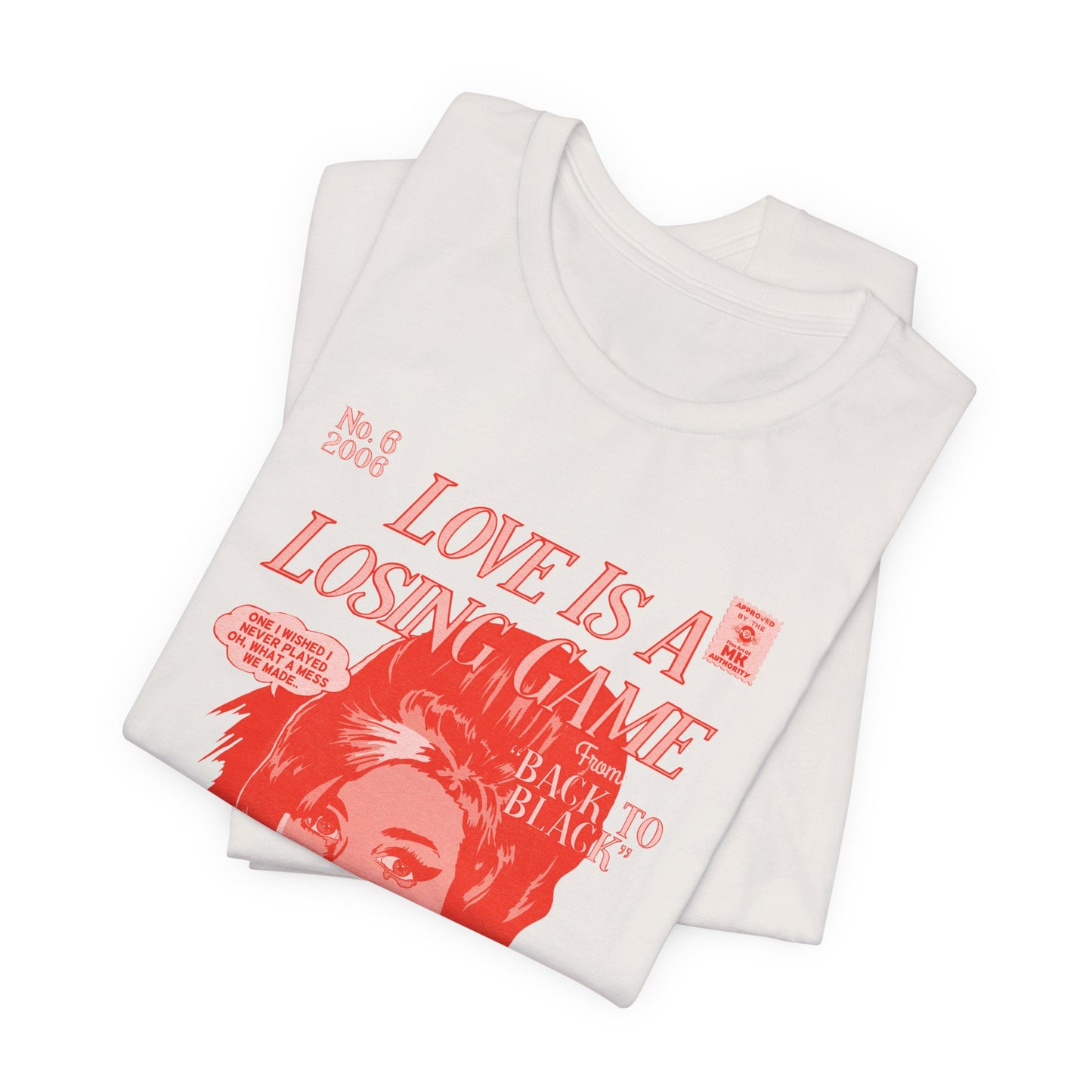 Amy Winehouse - Love is a Losing Game - RED VARIANT - Unisex Jersey Short Sleeve Tee