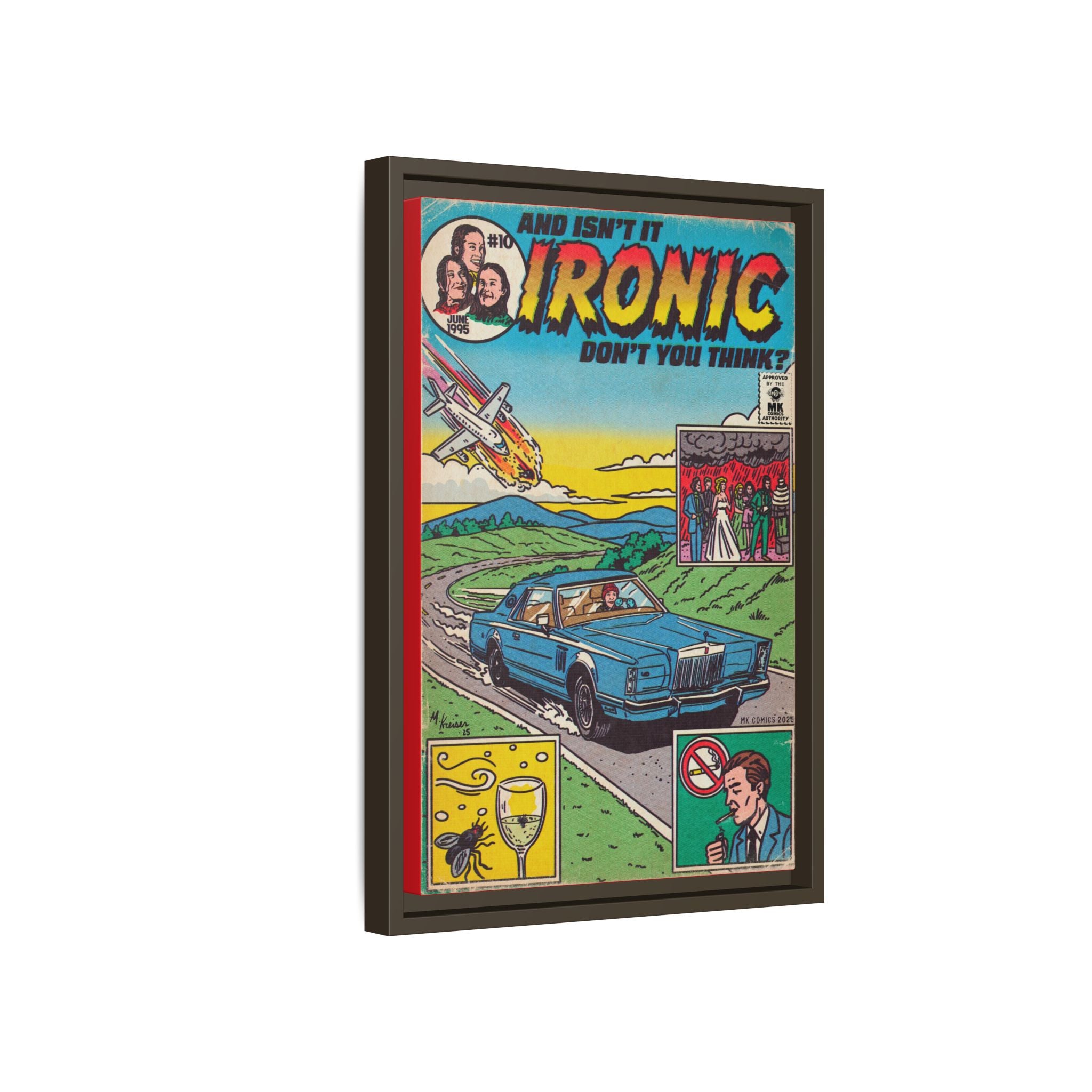 Ironic - Matte Canvas, Framed (Multi-color)