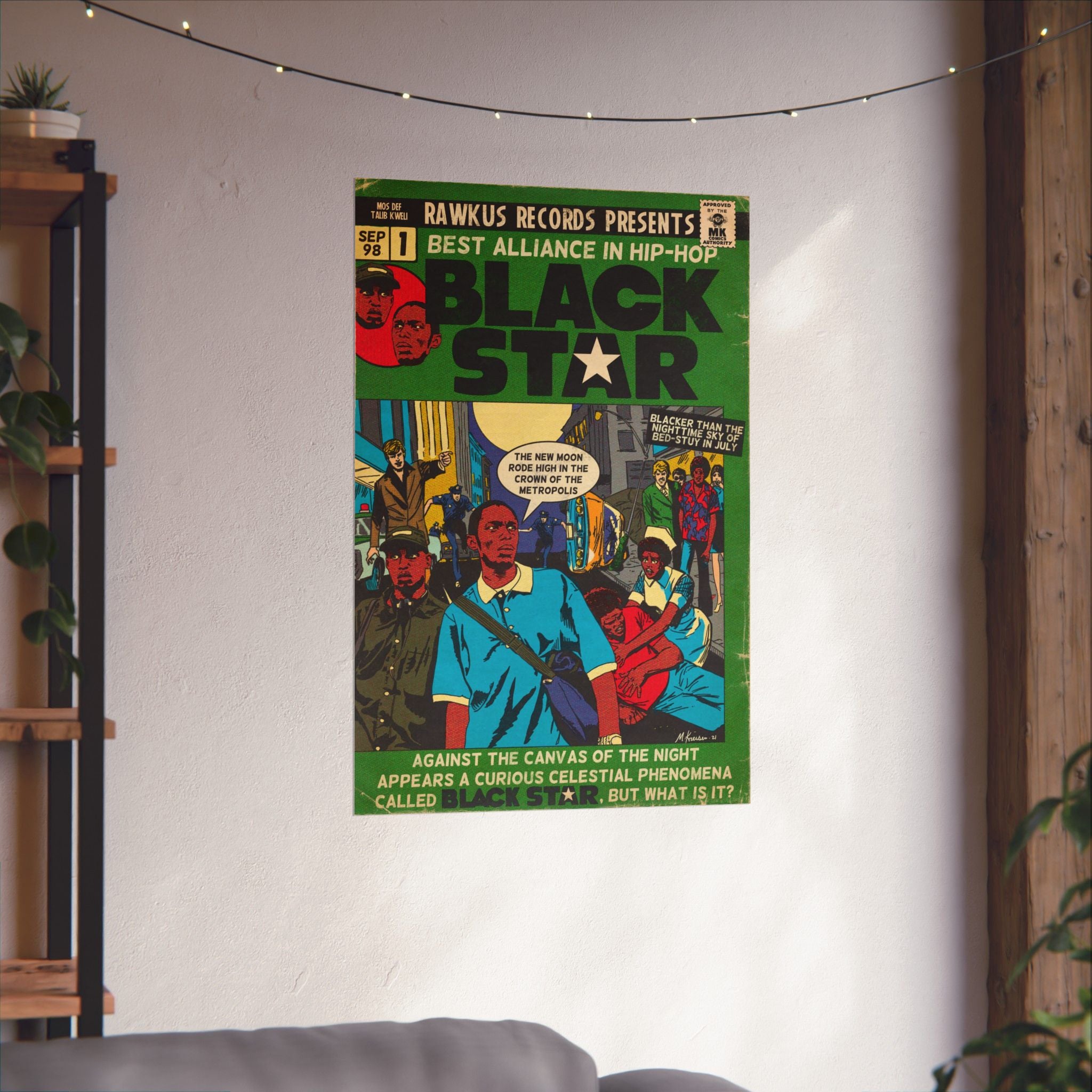 Black Star - Hip Hop Comic -Matte Vertical Posters