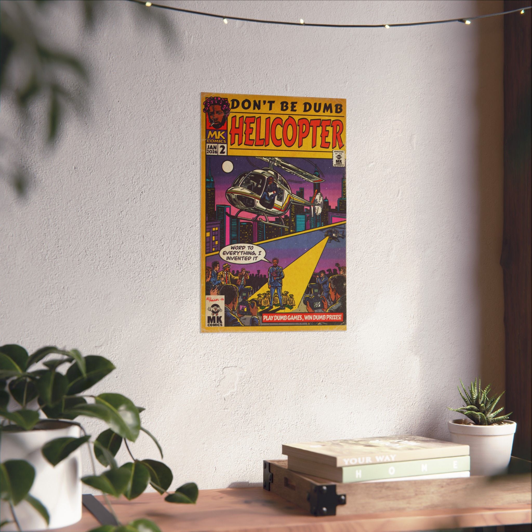 Helicopter - Matte Vertical Posters
