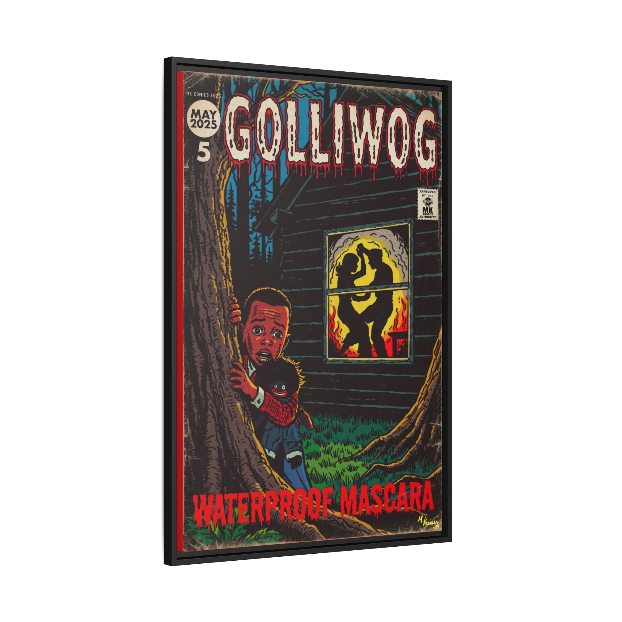 Waterproof Mascara - Golliwog - Matte Canvas, Framed (Multi-color)