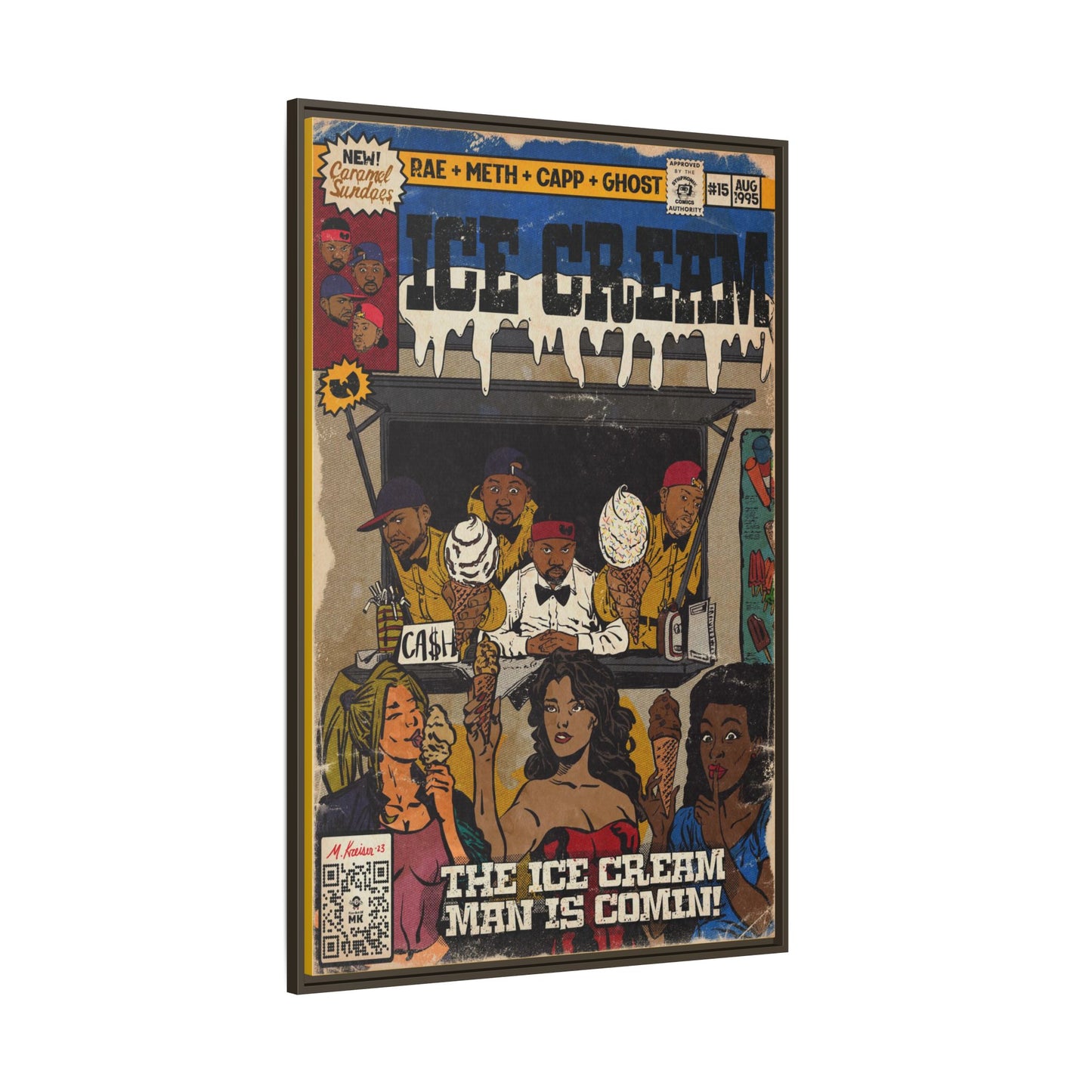 Raekwon- Ice Cream - Gallery Canvas Wraps, Vertical Frame
