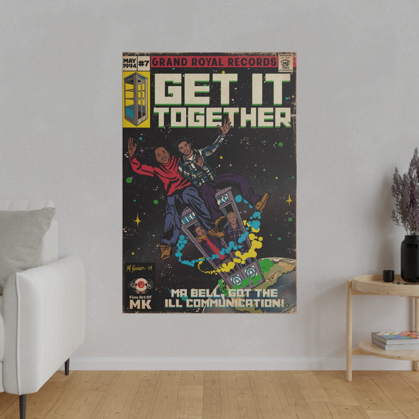 Beastie Boys & Q-Tip - Get it Together - Matte Canvas, Stretched, 0.75"