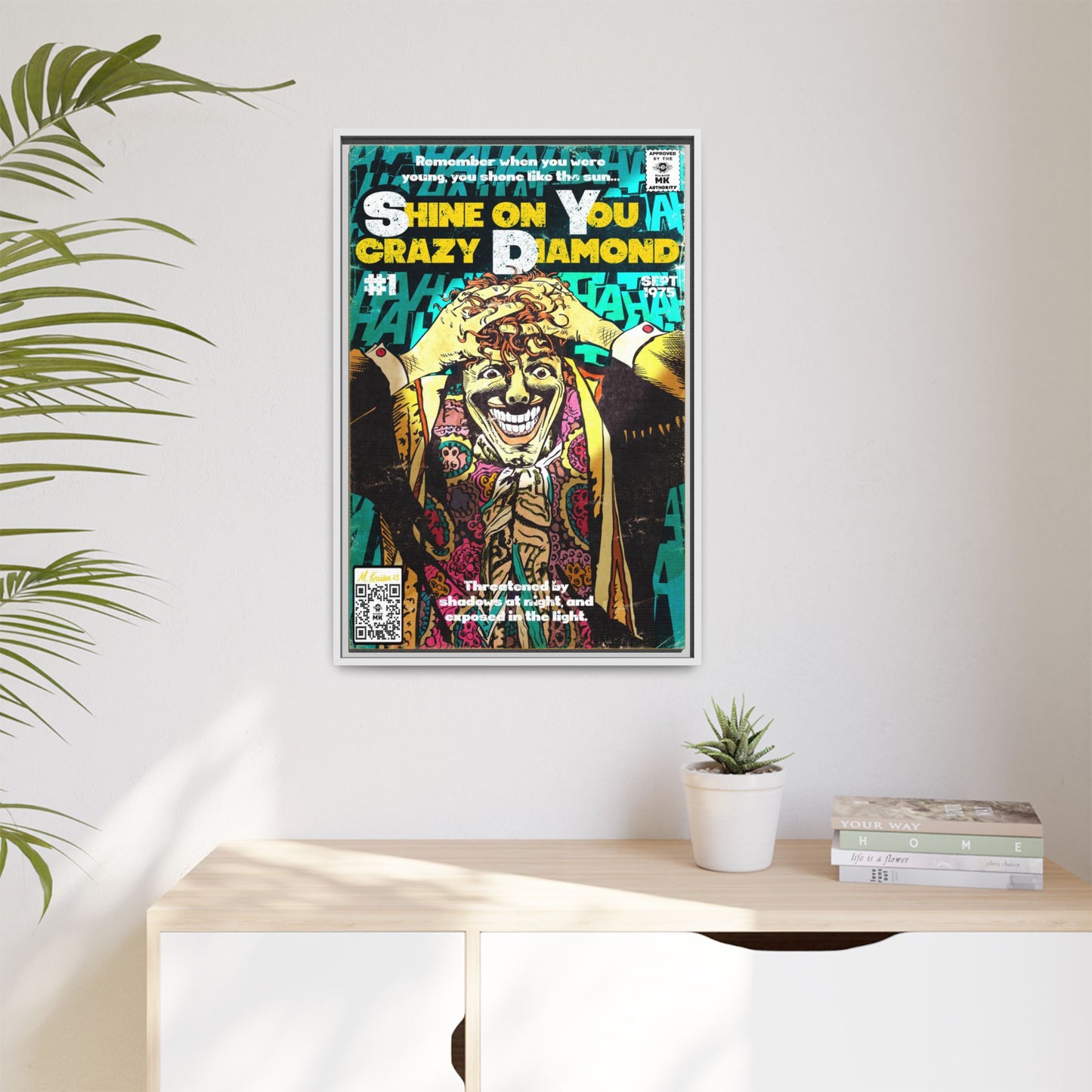 Pink Floyd - Shine on You crazy Diamond -  Gallery Canvas Wraps, Vertical Frame