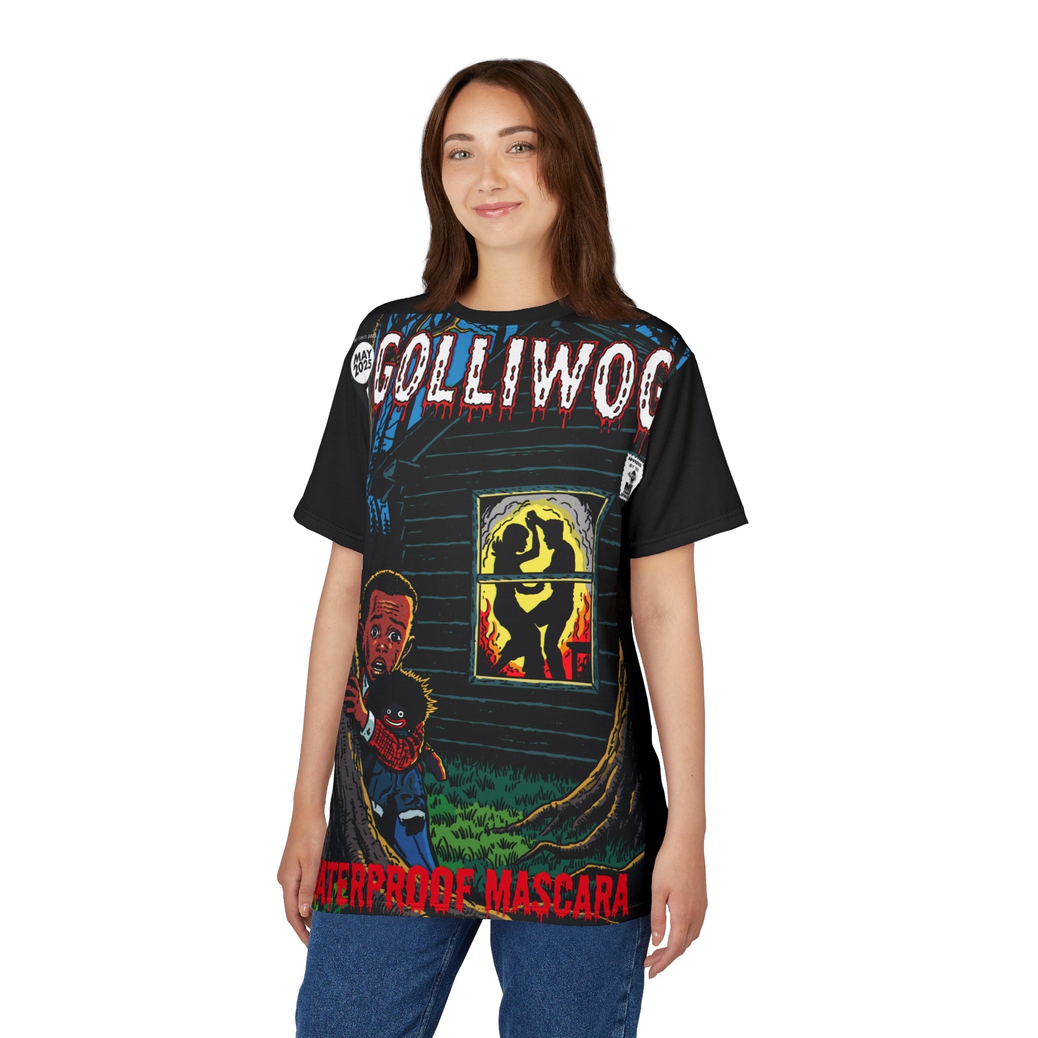 Waterproof Mascara - Golliwog - Unisex Cut & Sew Tee (AOP)