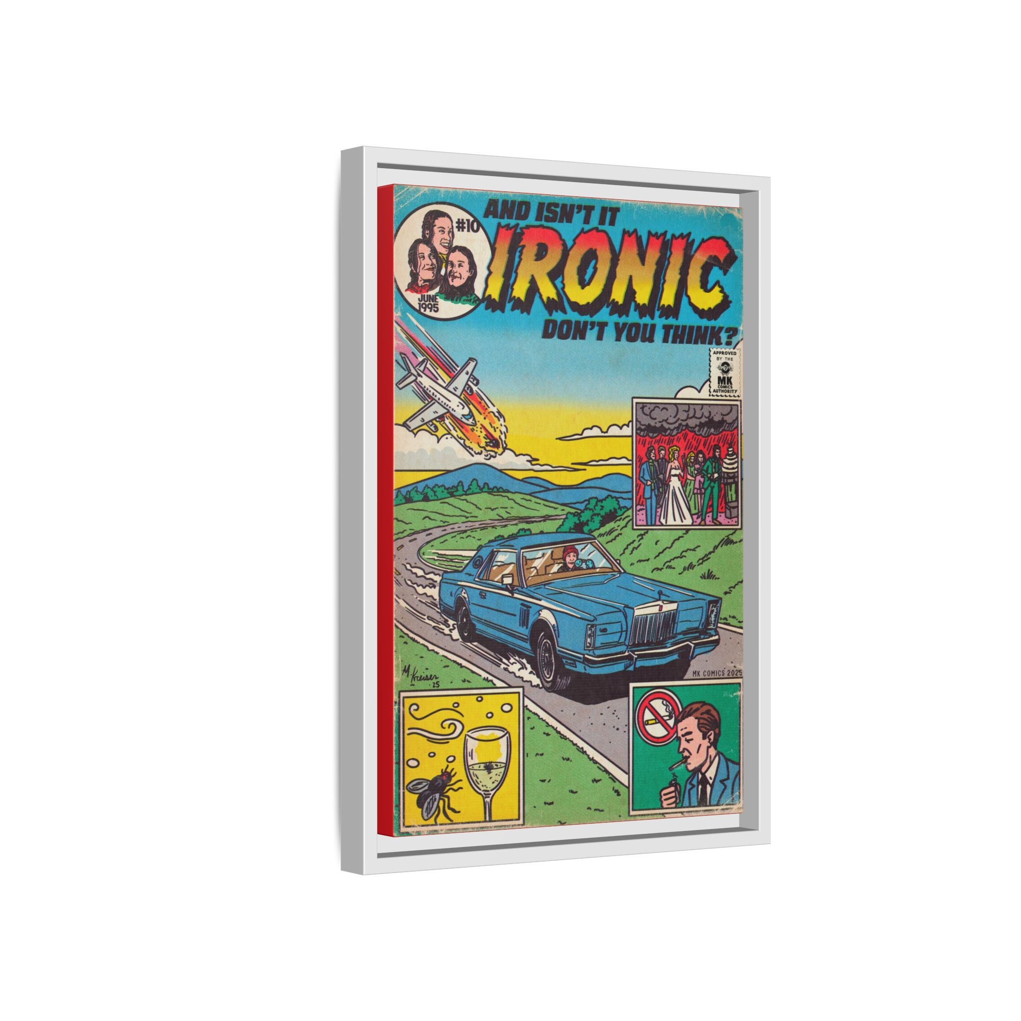 Ironic - Matte Canvas, Framed (Multi-color)